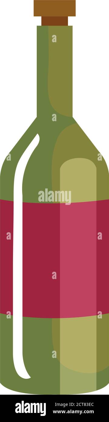 bottle of wine, in white background Stock Vector Image & Art - Alamy