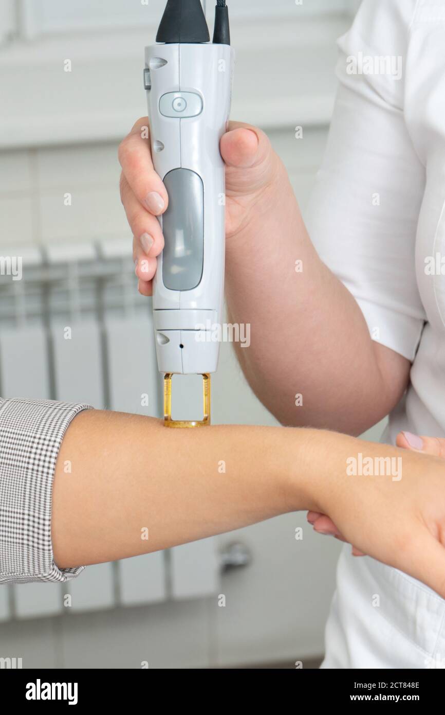 Laser Hair Removal on the Arm Stock Photo Alamy