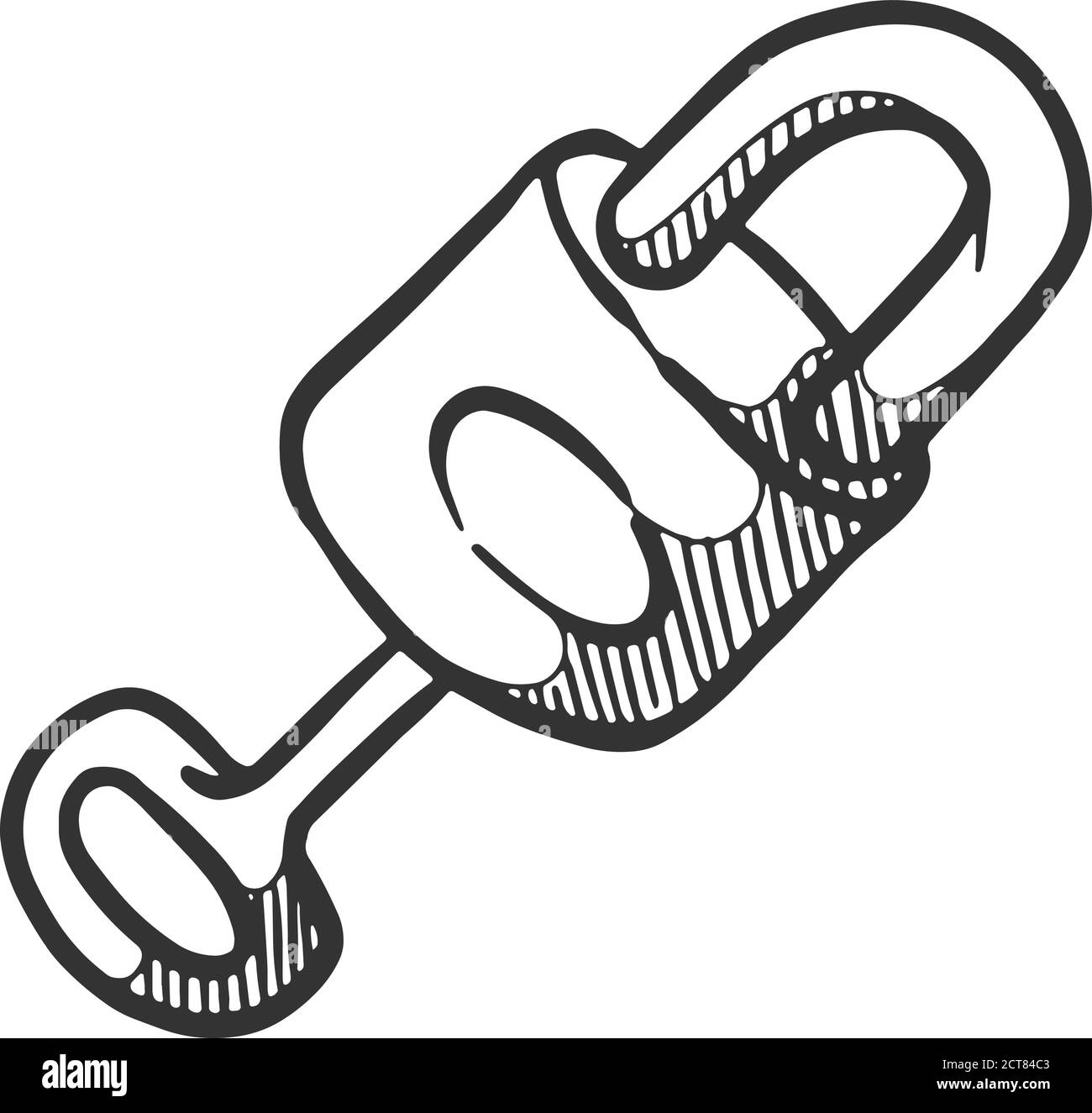 Key and padlock hand drawn vector illustration Stock Vector Image & Art ...