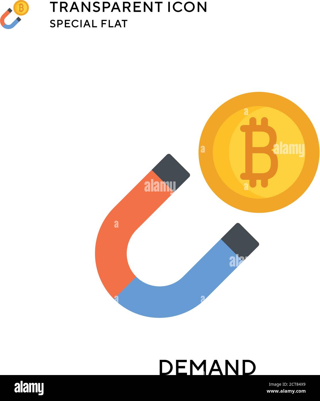 Demand vector icon. Flat style illustration. EPS 10 vector. Stock Vector