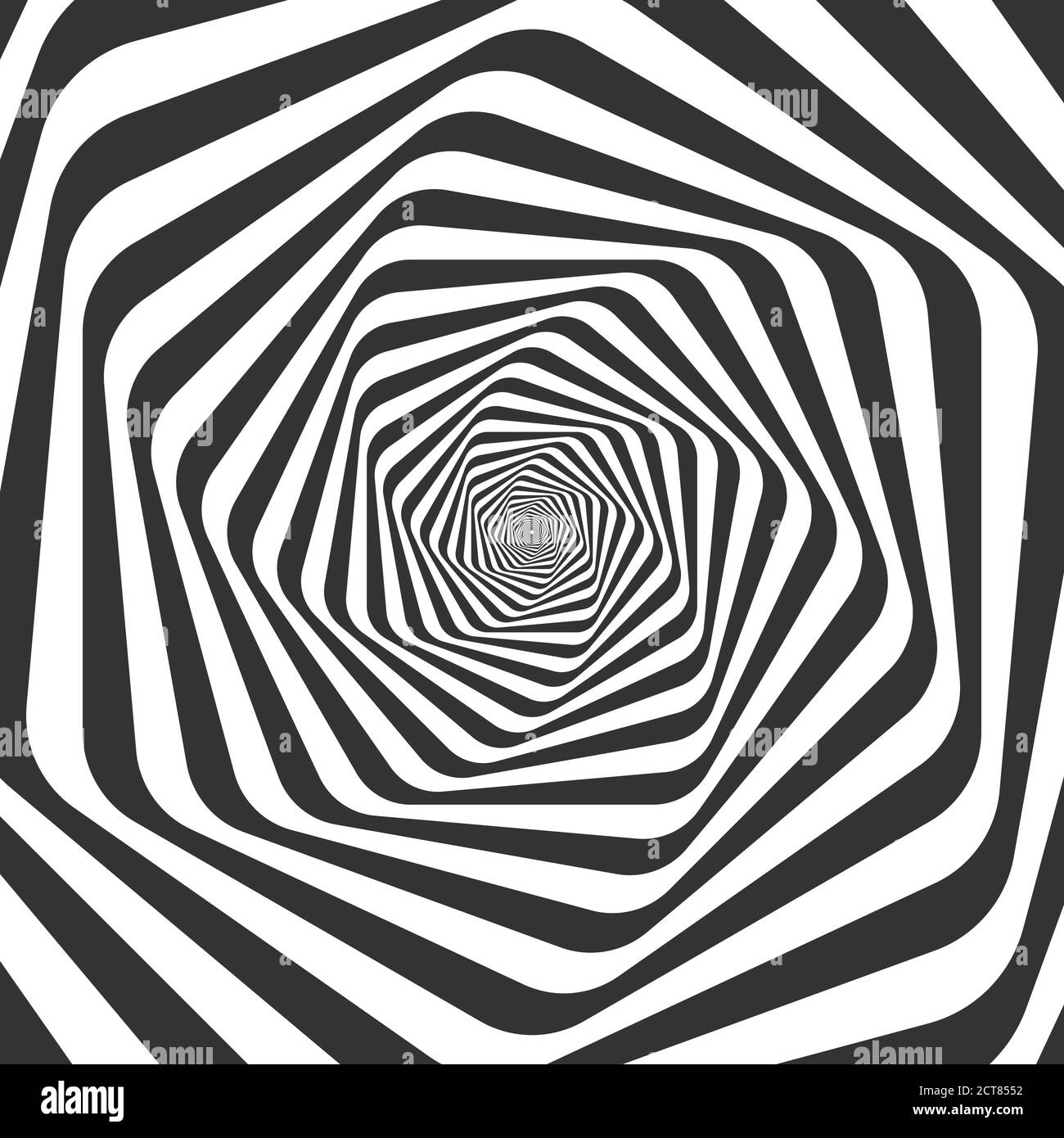 Swirl silhouette. Geometric whirl and rotating stripes with hypnotic