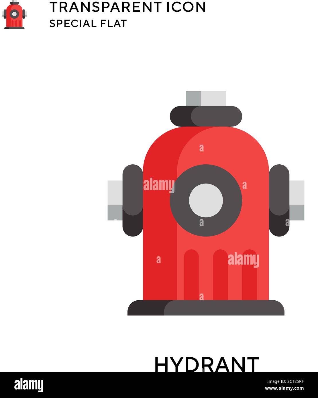Hydrant vector icon. Flat style illustration. EPS 10 vector Stock ...