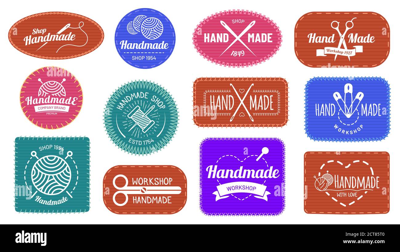 Handmade Badges Logo Graphic Logotype Tag Label Quality Handmade