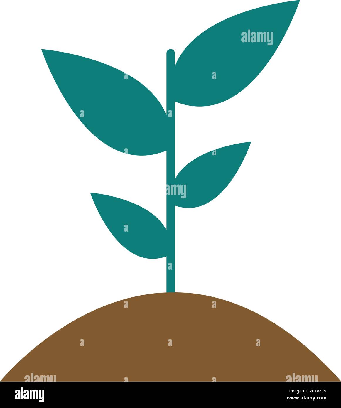 plant on earth flat style icon vector design Stock Vector Image & Art ...