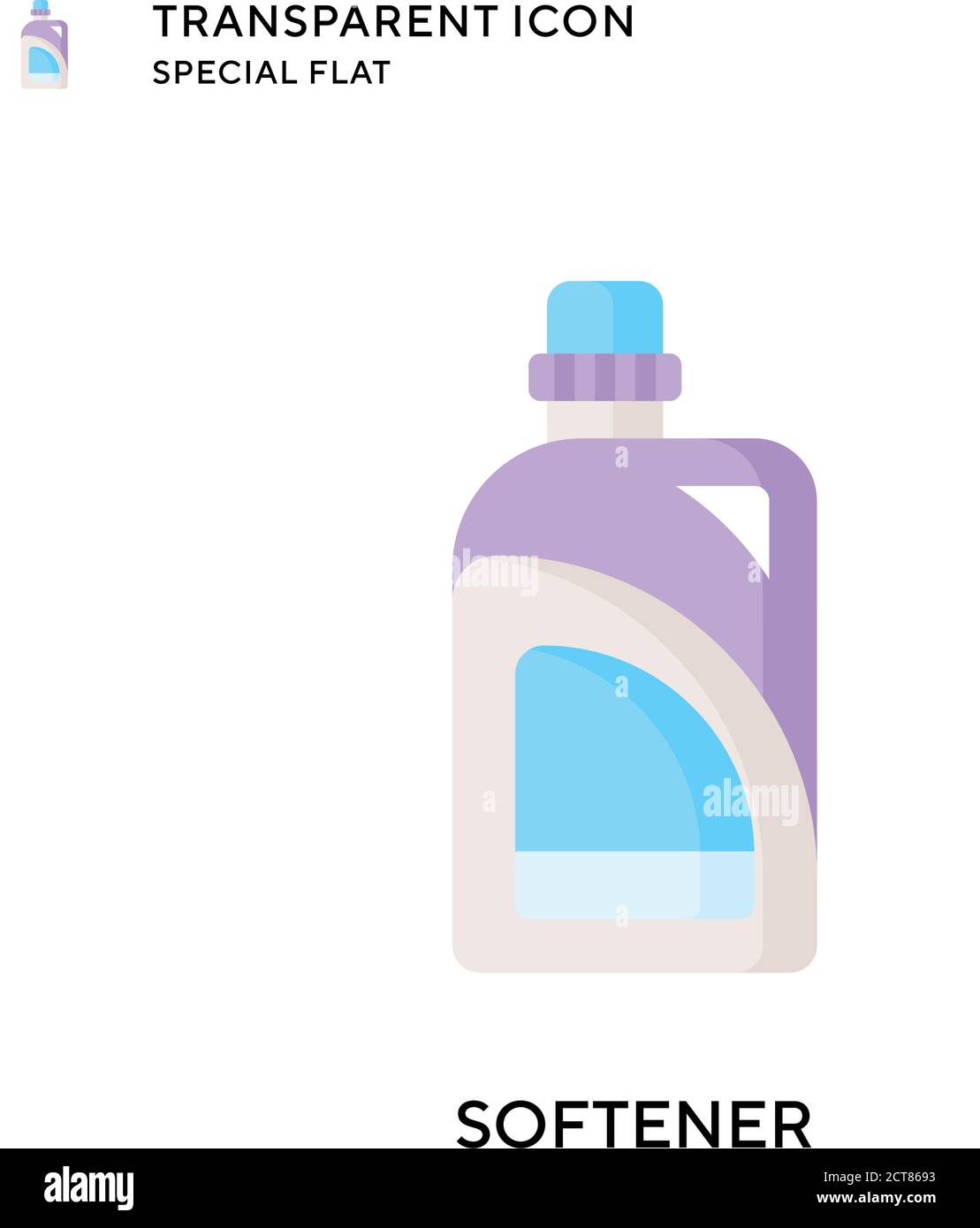 Softener vector icon. Flat style illustration. EPS 10 vector. Stock Vector