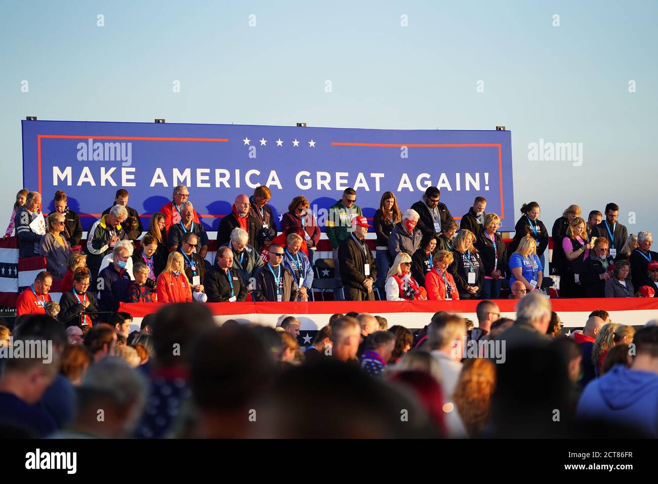 Donald Trump 45th president of the united states held a make america ...