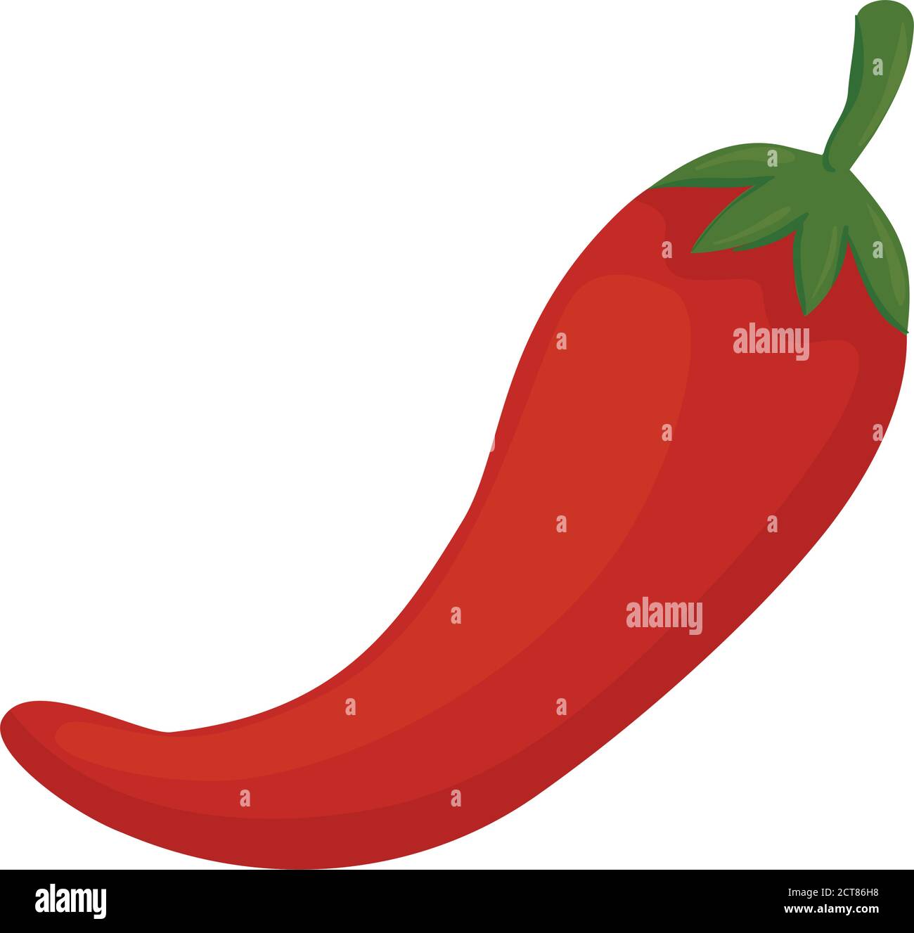 red chili pepper vegetable in white background Stock Vector Image & Art ...