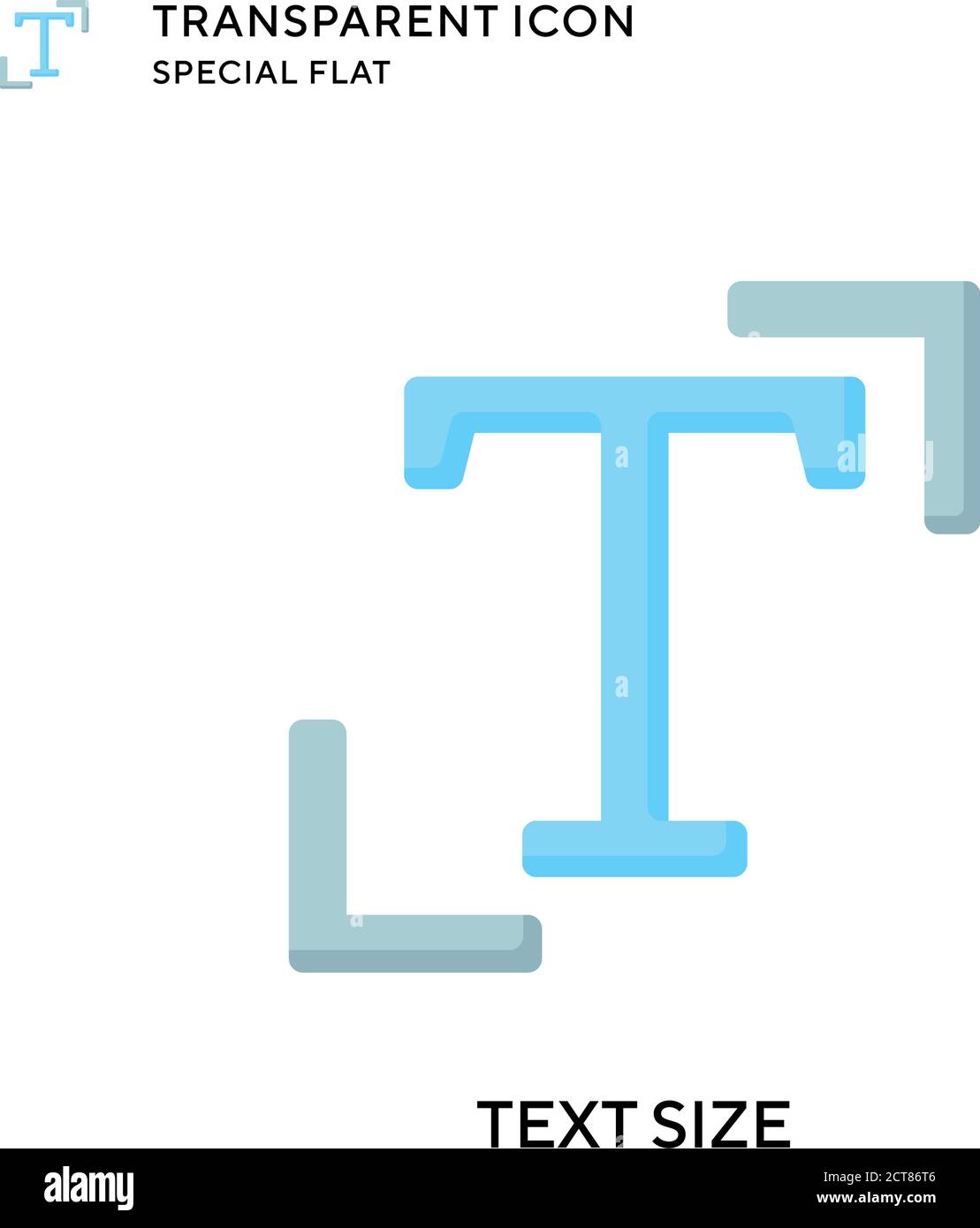 Text size vector icon. Flat style illustration. EPS 10 vector Stock ...