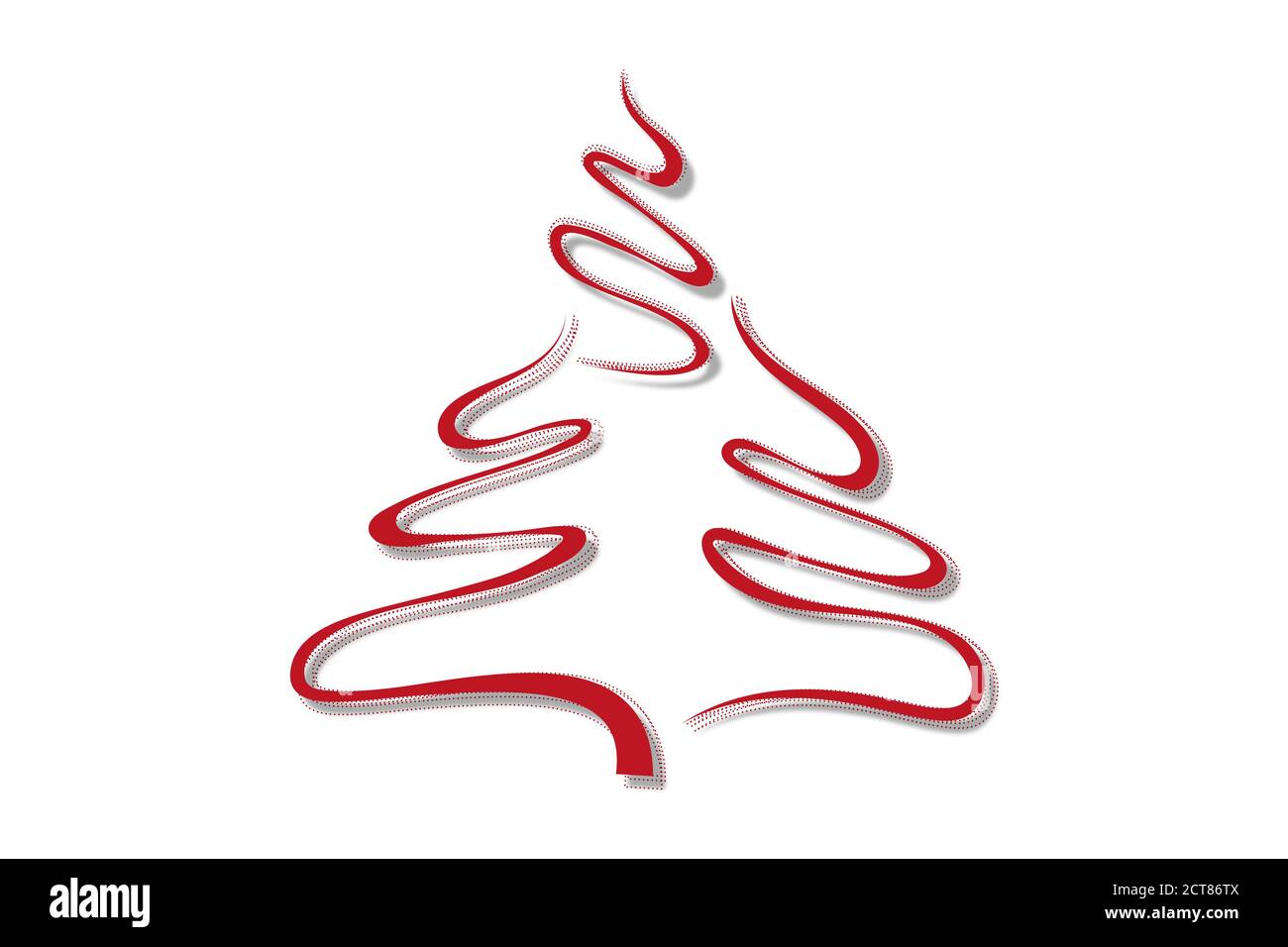Hand sketch Christmas tree. Vector illustration Stock Vector
