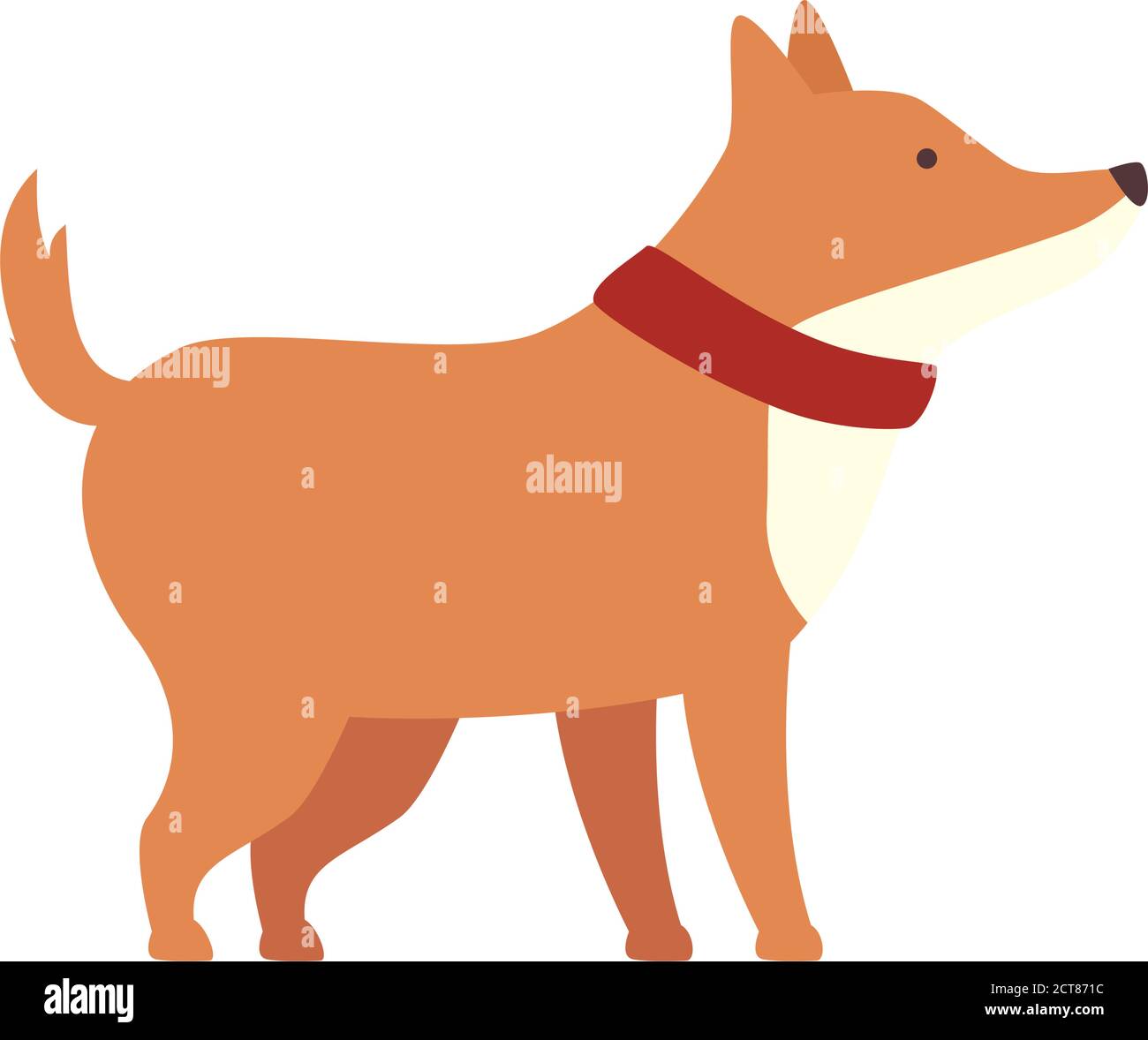 cute dog pet on white background Stock Vector Image & Art - Alamy