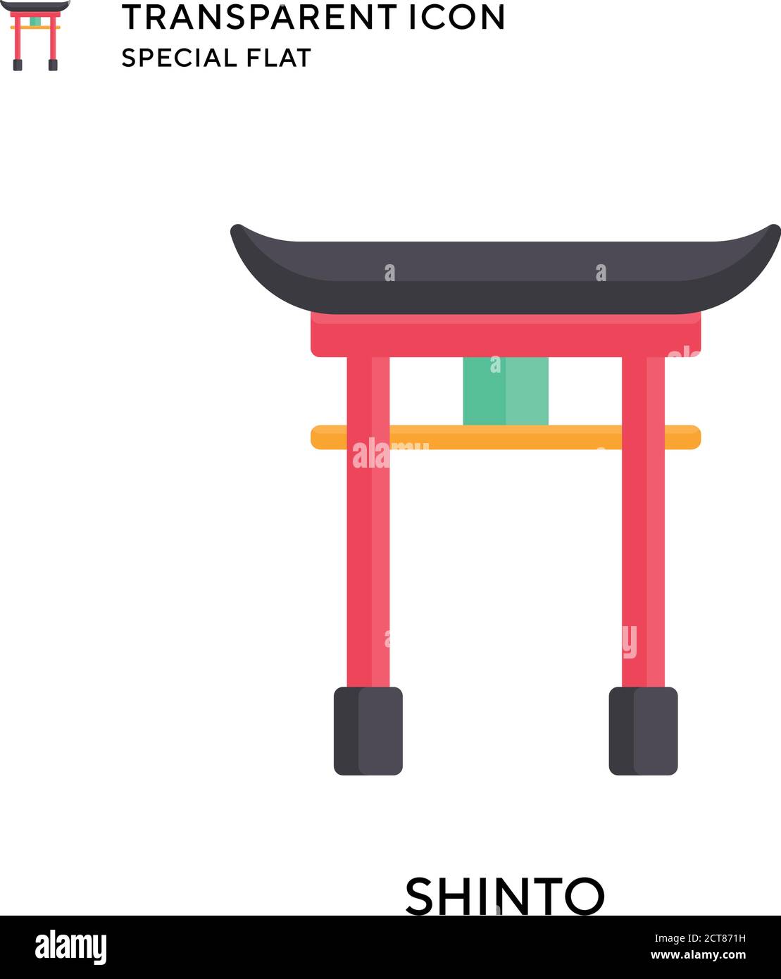 Shinto torii gate garden Stock Vector Images - Alamy