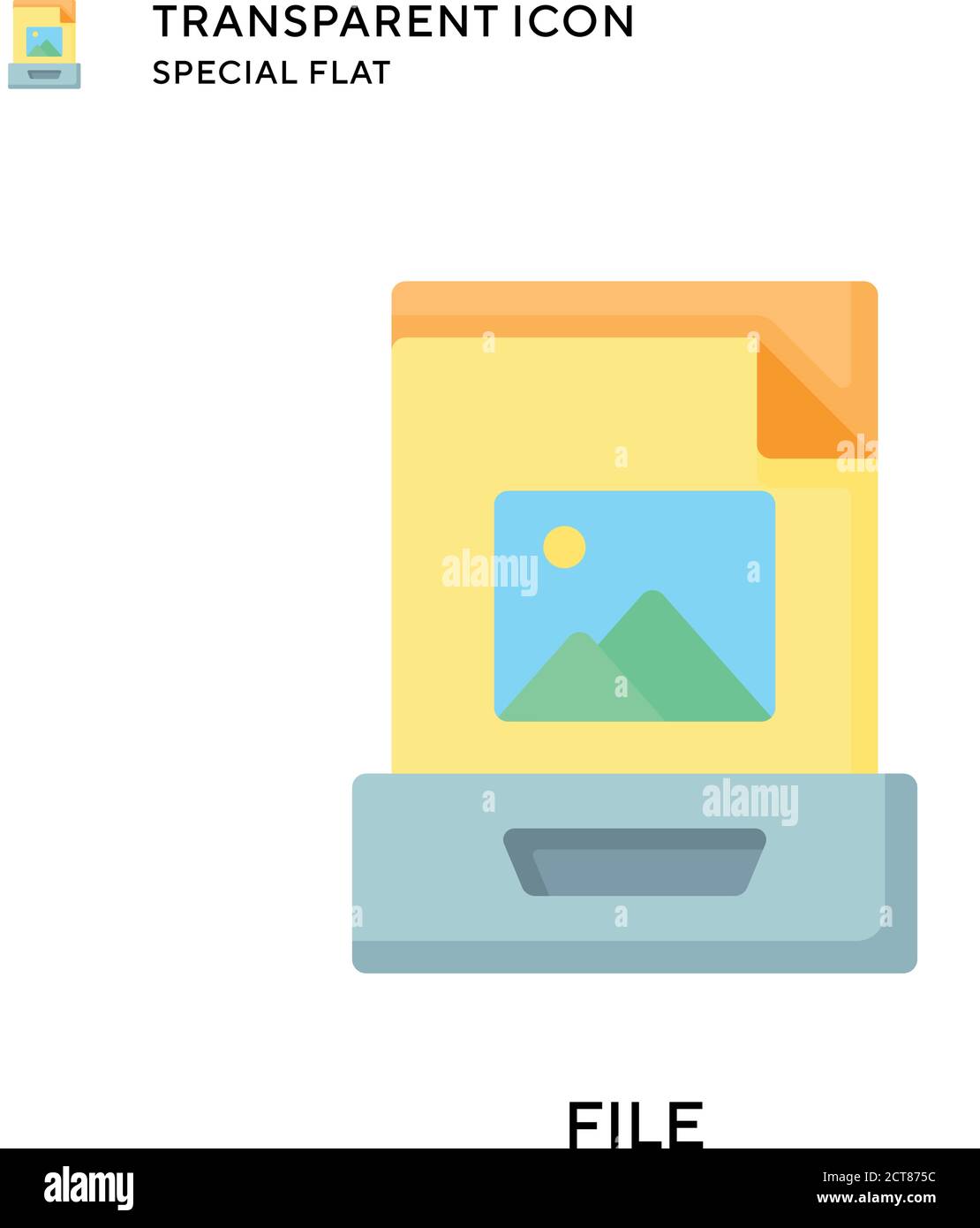 File vector icon. Flat style illustration. EPS 10 vector Stock Vector ...