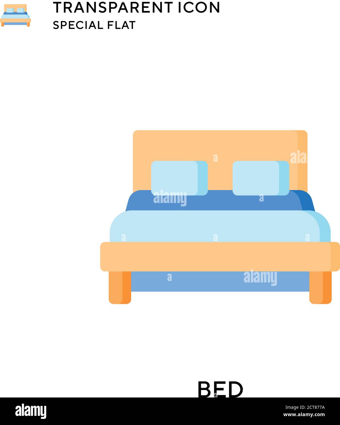 Bed vector icon. Flat style illustration. EPS 10 vector Stock Vector ...