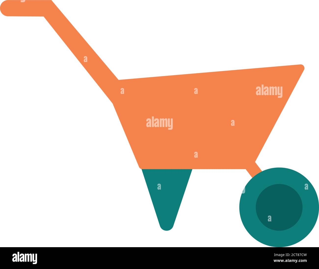 garden wheelbarrow flat style icon vector design Stock Vector Image ...