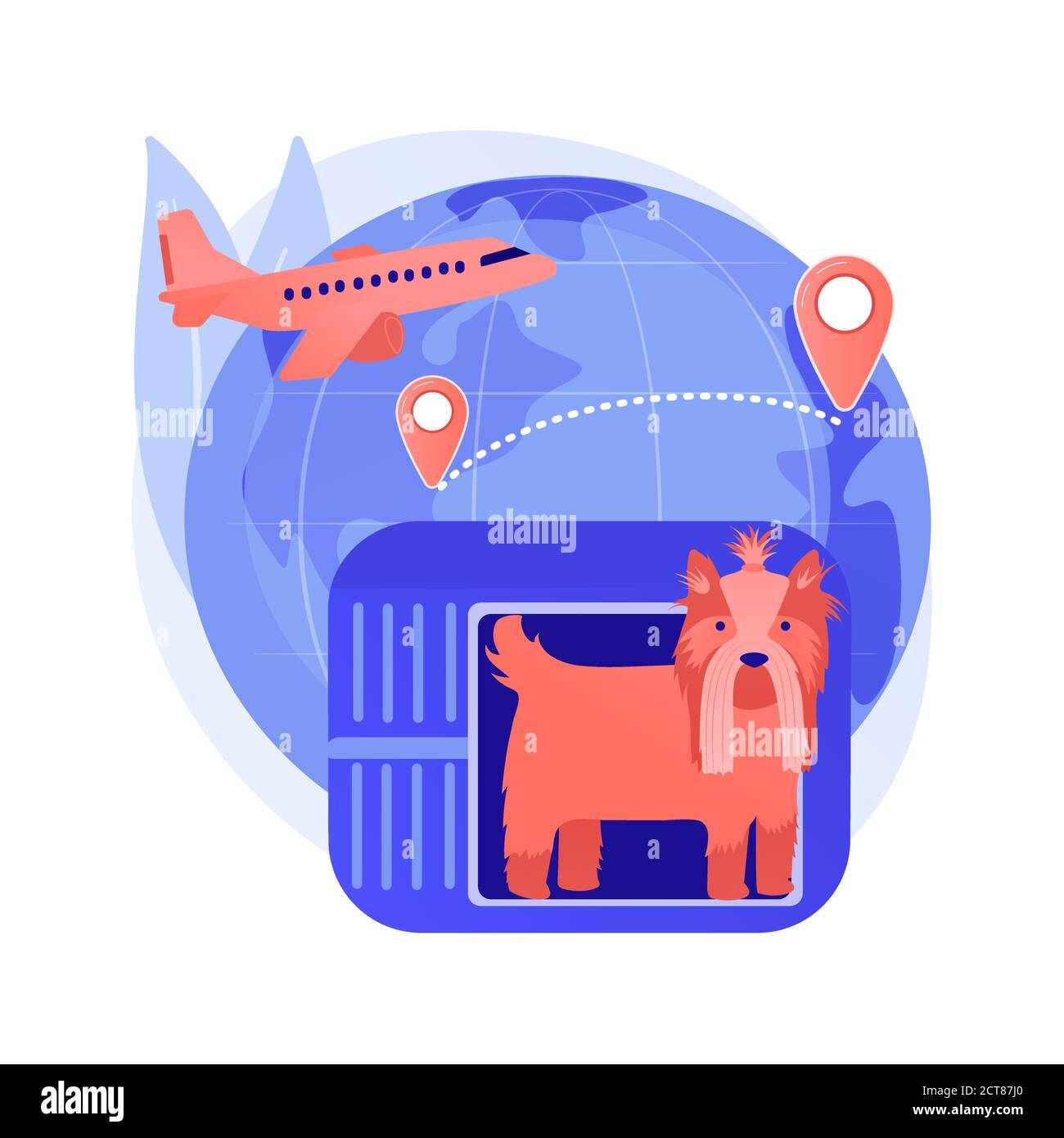 Transport of animals abstract concept vector illustration. Stock Vector