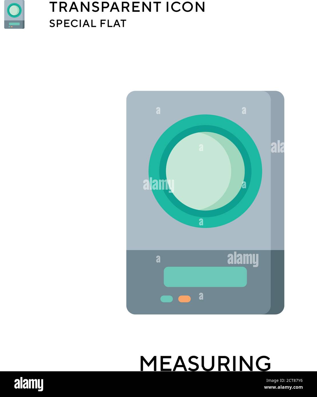 Measuring vector icon. Flat style illustration. EPS 10 vector. Stock Vector