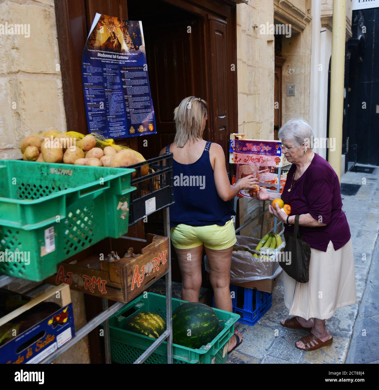 A local grocery shop in Valletta, Malta Stock Photo Alamy