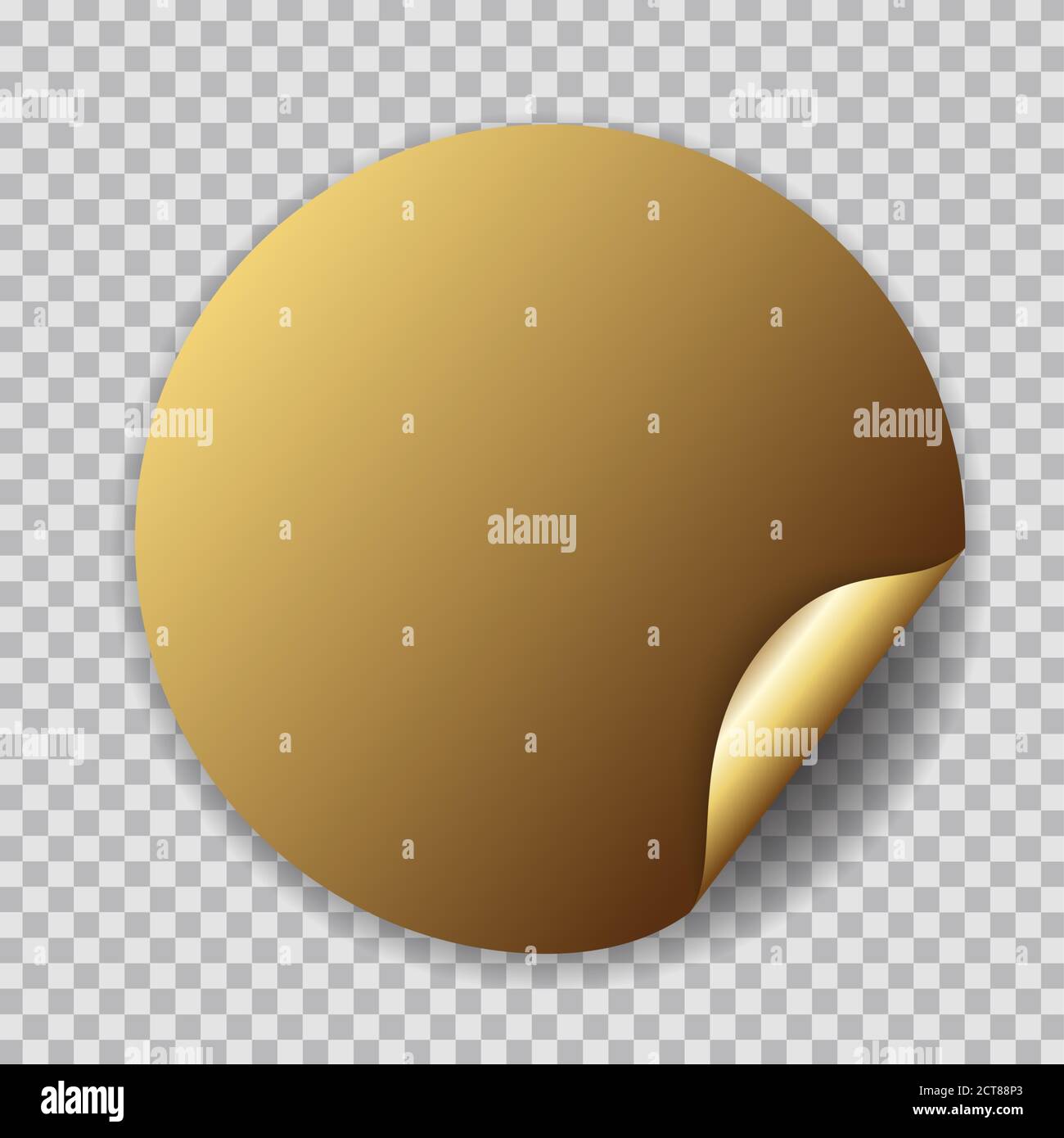Abstract Circle Golden Sticker Vector Illustration EPS10 Stock Vector