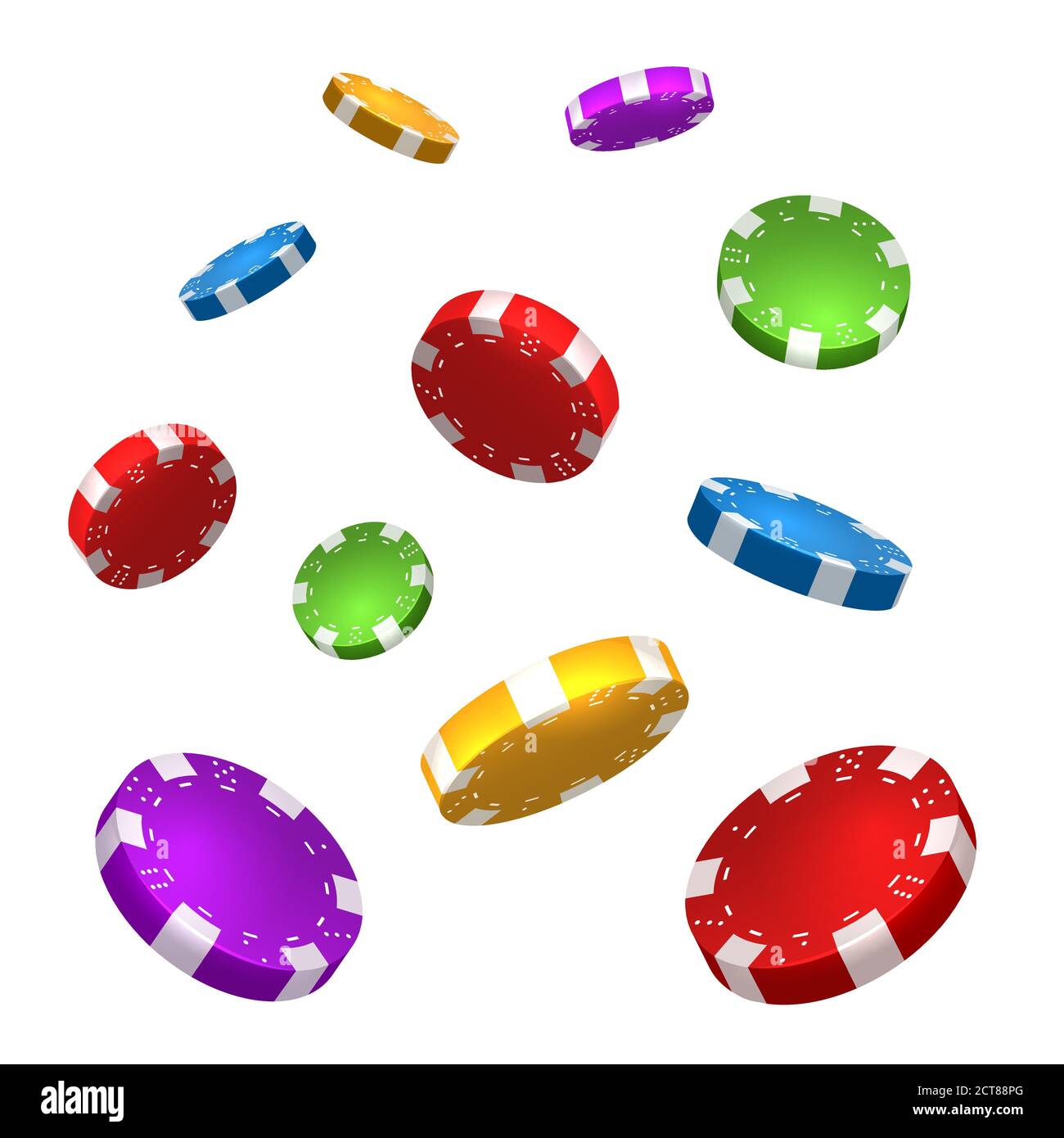 Falling poker chips Stock Vector Image & Art Alamy