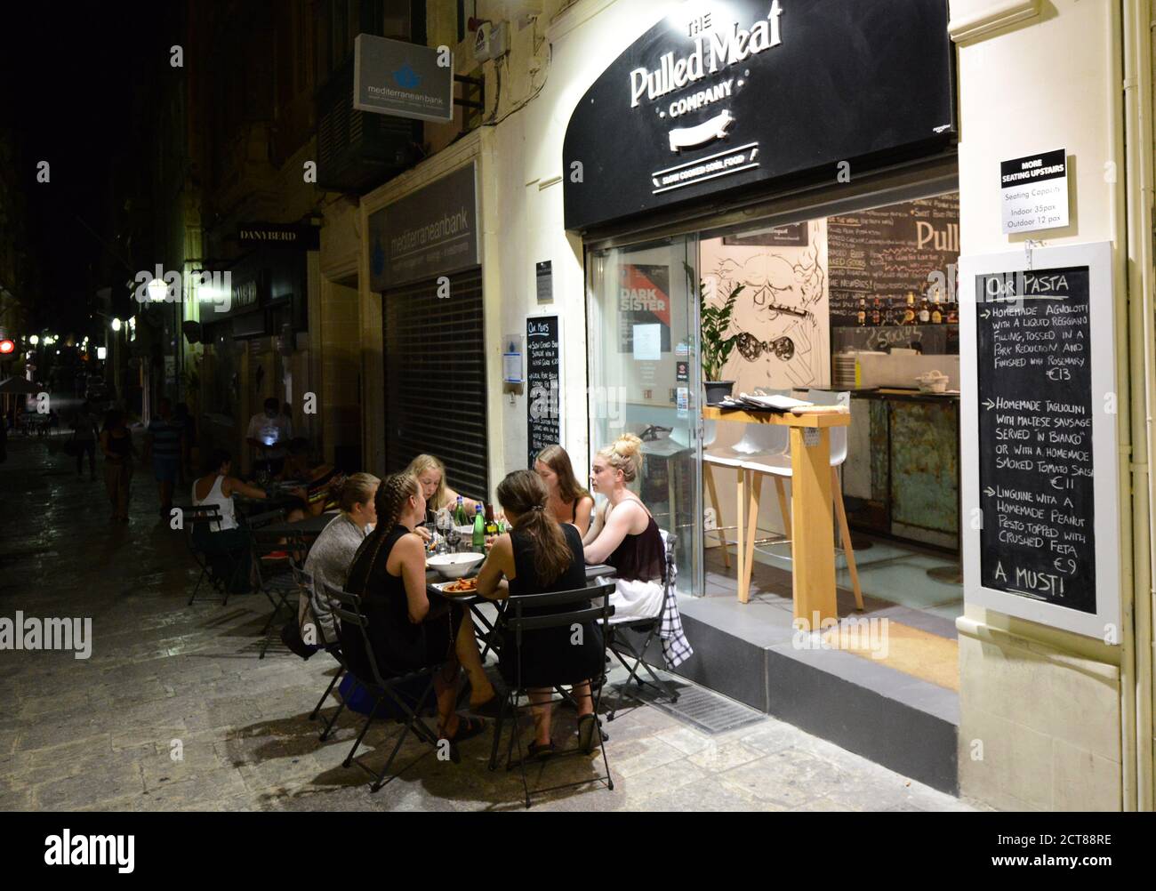 The Pulled Meat company in Valletta, Malta Stock Photo Alamy
