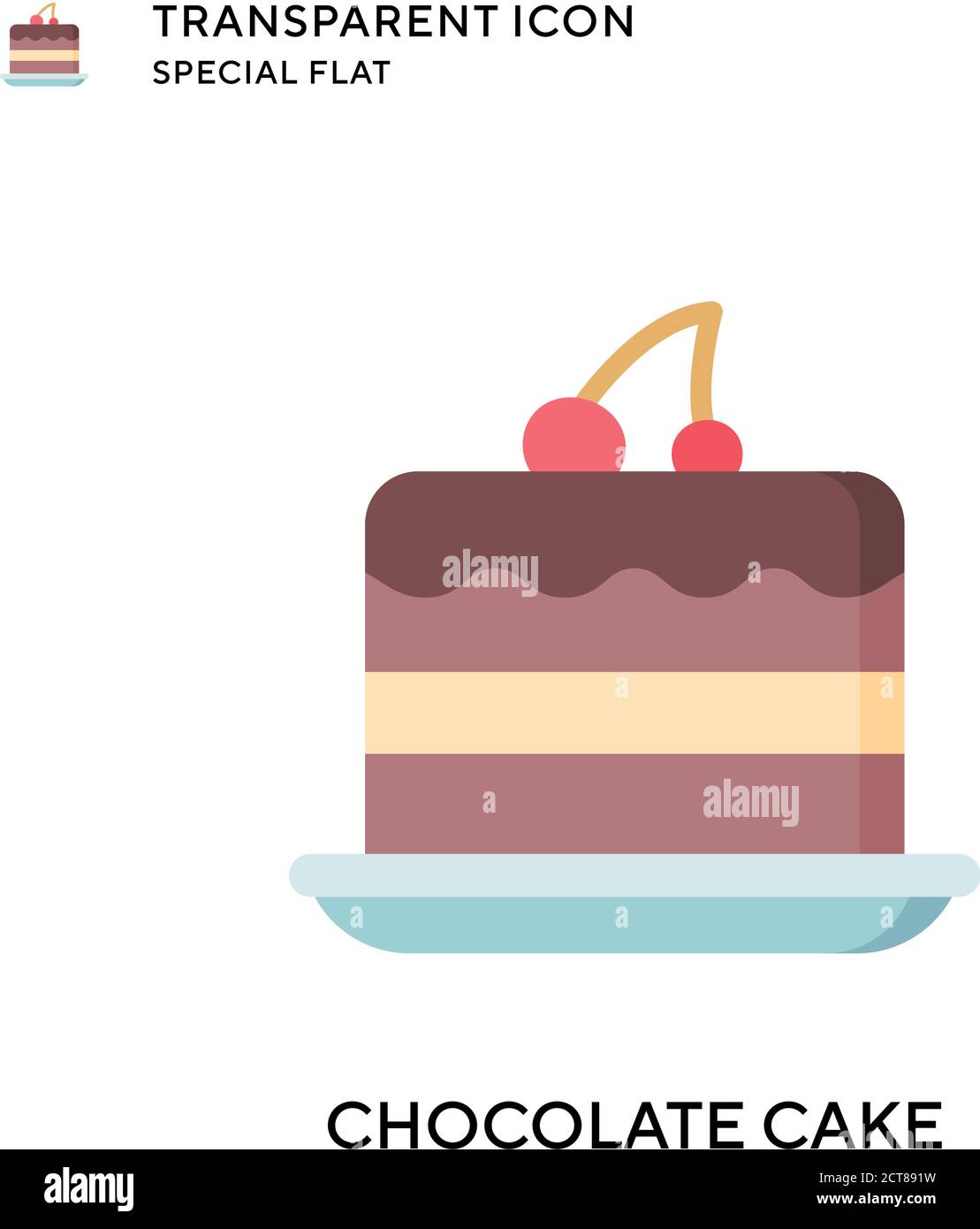 Dark chocolate mousse cake Stock Vector Images - Alamy