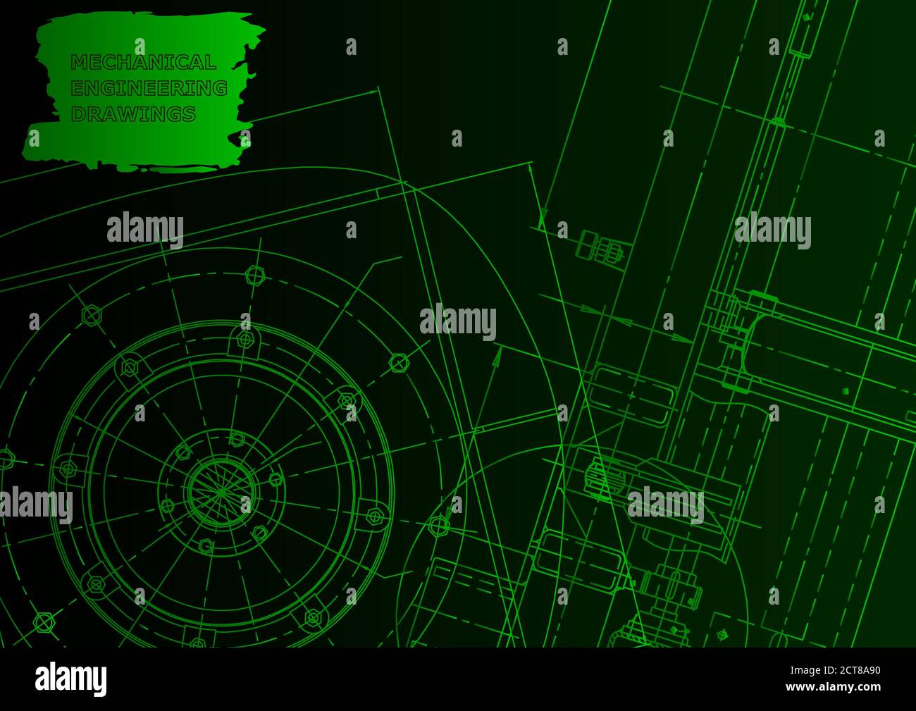 Cover. Vector engineering illustration. Blueprint, flyer, banner ...
