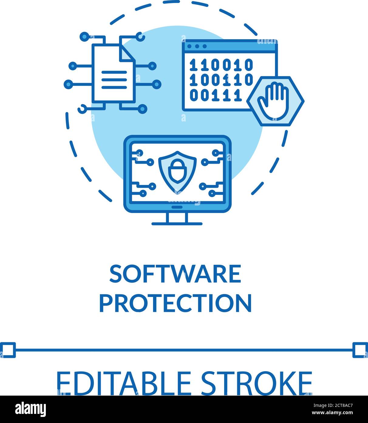 Software protection concept icon Stock Vector Image & Art - Alamy