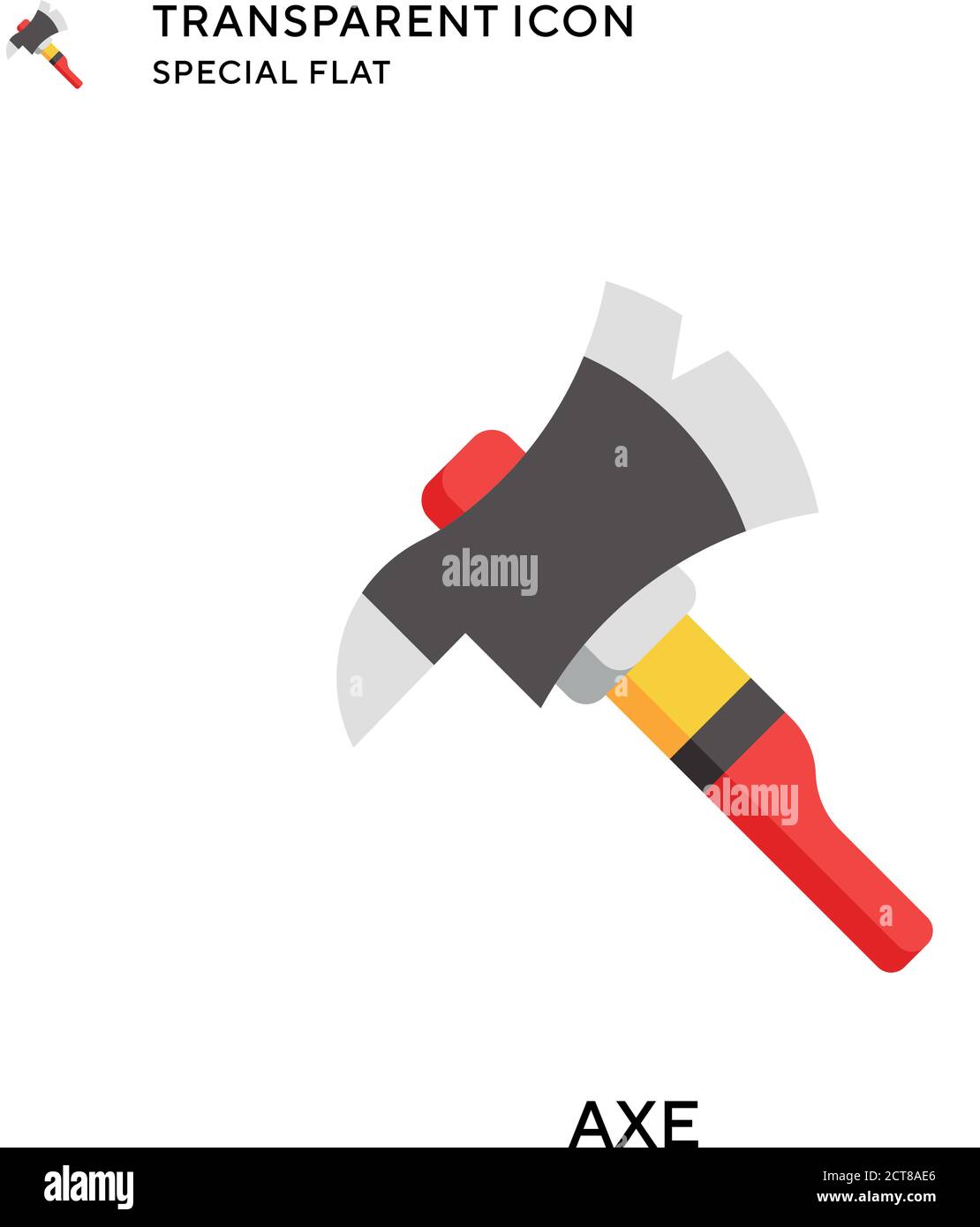 Axe vector icon. Flat style illustration. EPS 10 vector. Stock Vector