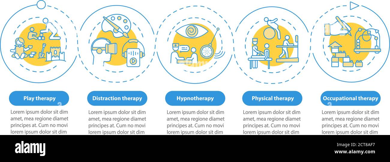 Pediatric palliative care vector infographic template Stock Vector