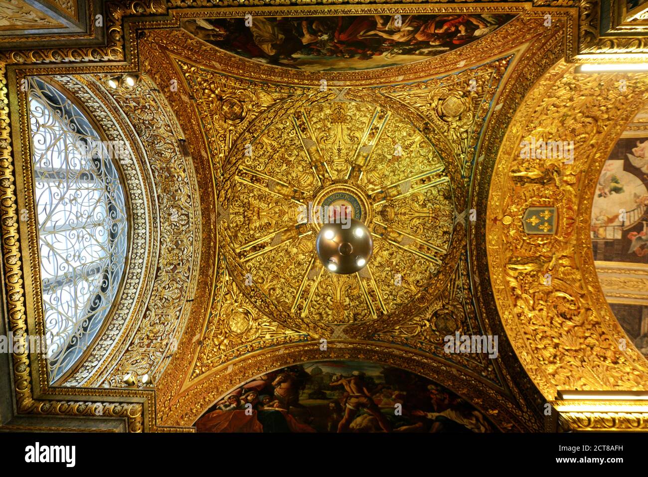 Interior of the St. John's Co-Cathedral in Valletta, Malta. Stock Photo