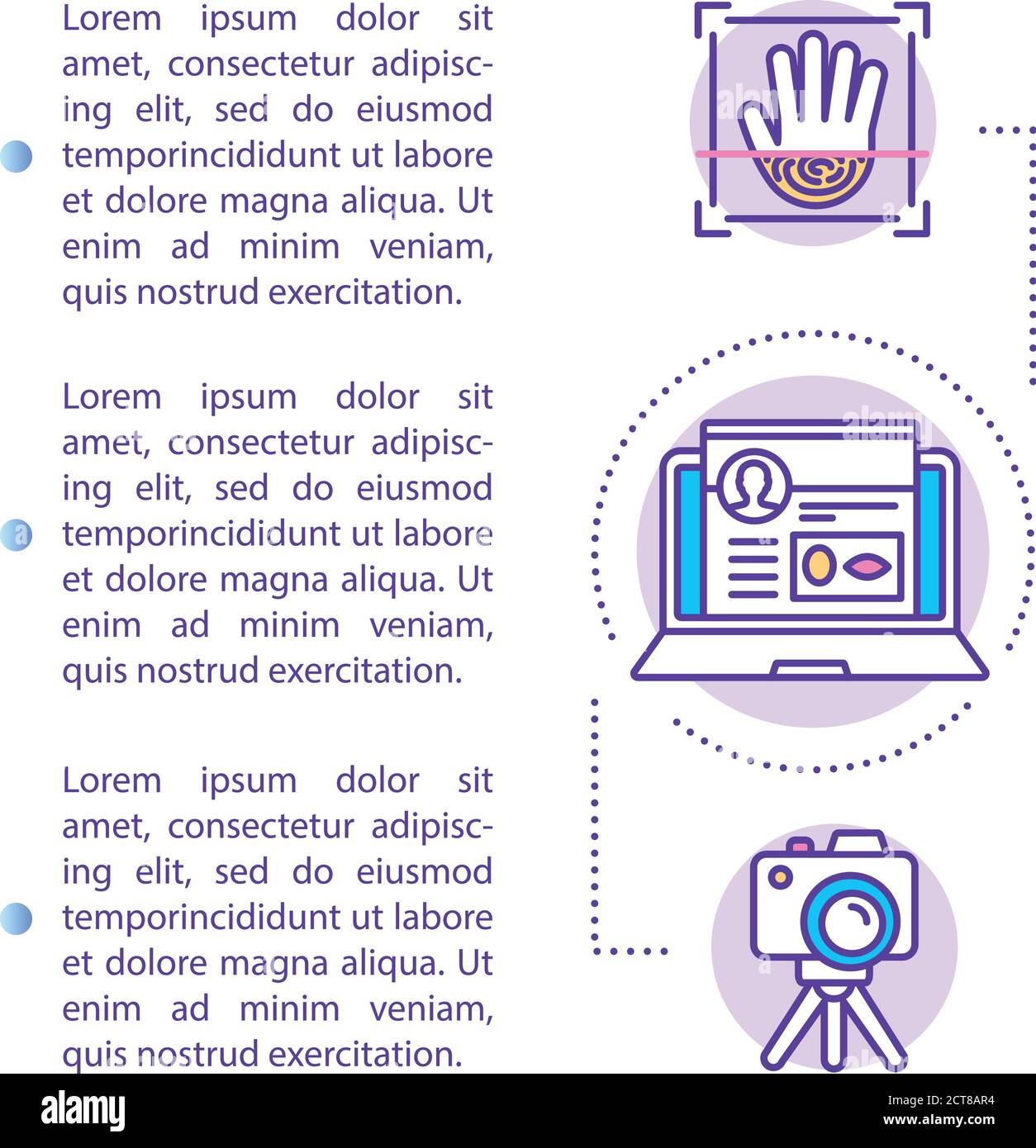 Identification card concept icon with text Stock Vector