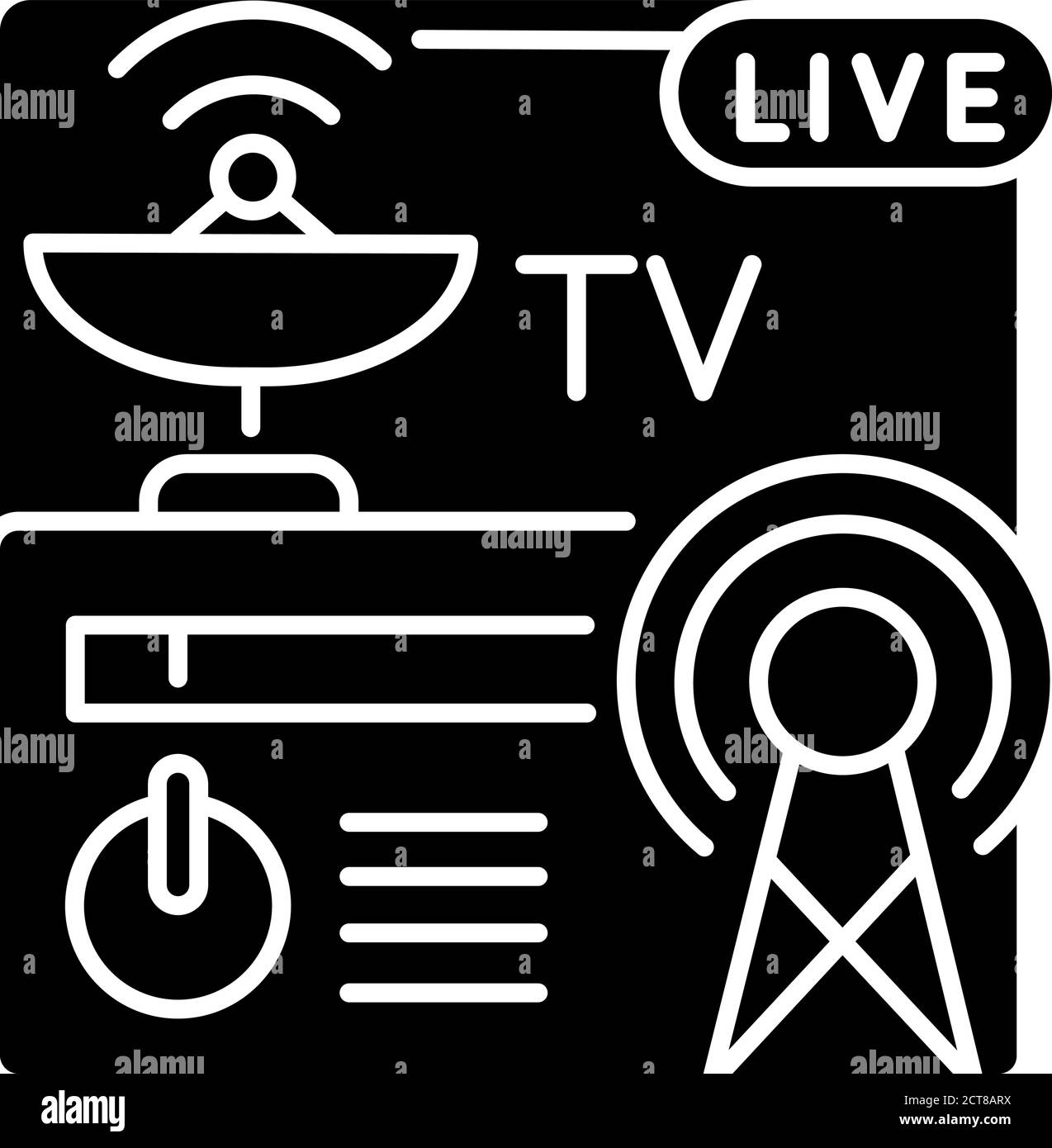 Broadcast black glyph icon Stock Vector Image & Art - Alamy