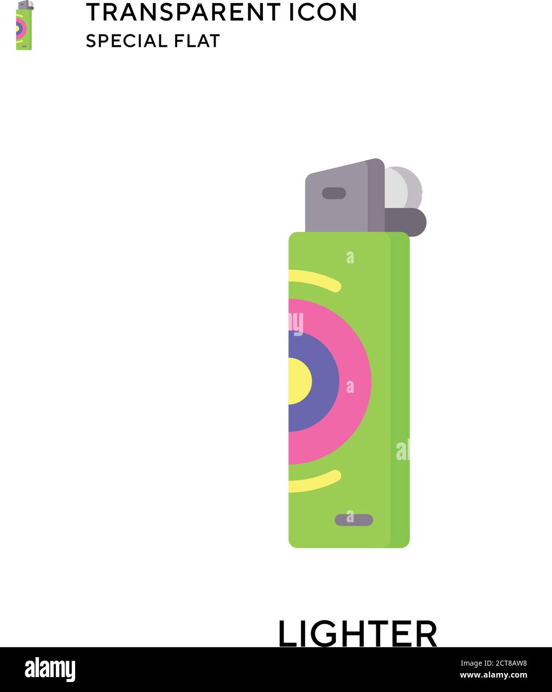 Silver metal lighter isolated on Stock Vector Images - Alamy
