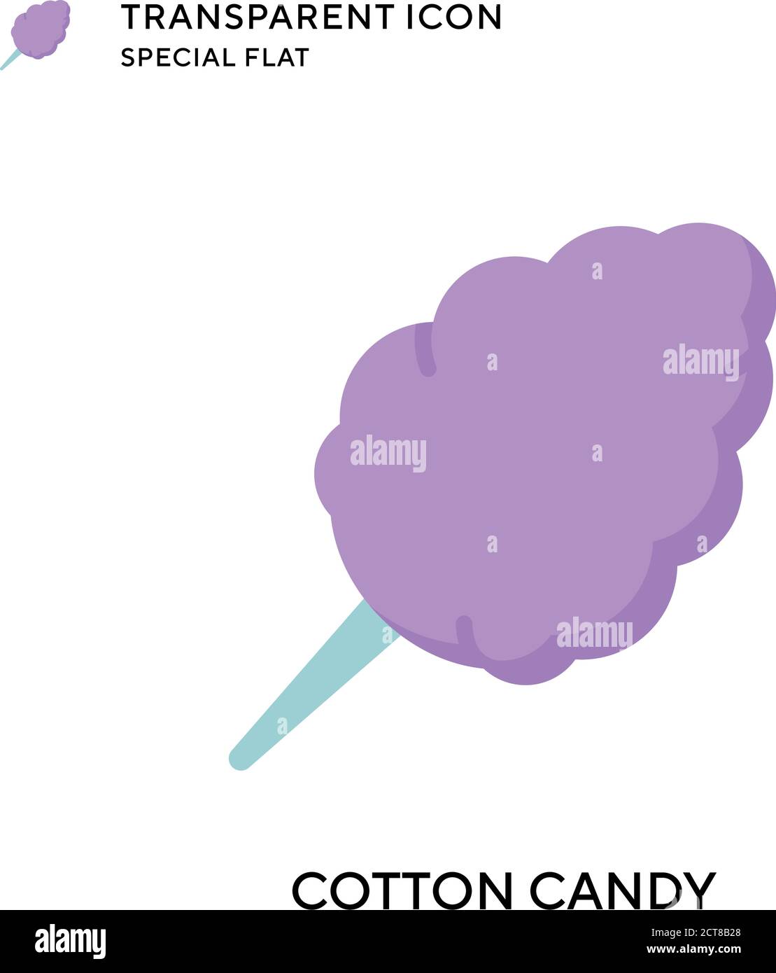 Cotton candy vector icon. Flat style illustration. EPS 10 vector Stock ...