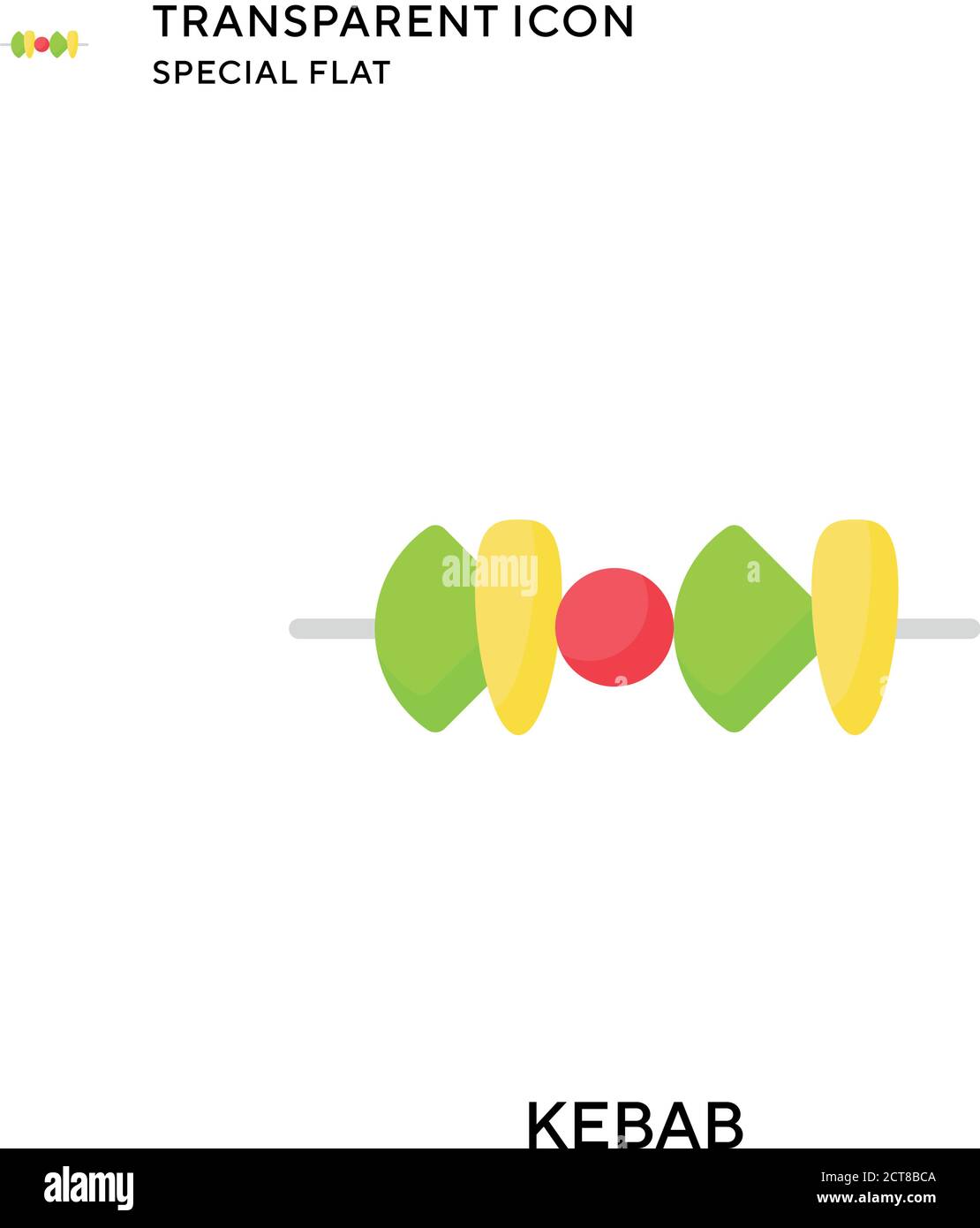 Kebab vector icon. Flat style illustration. EPS 10 vector Stock Vector ...