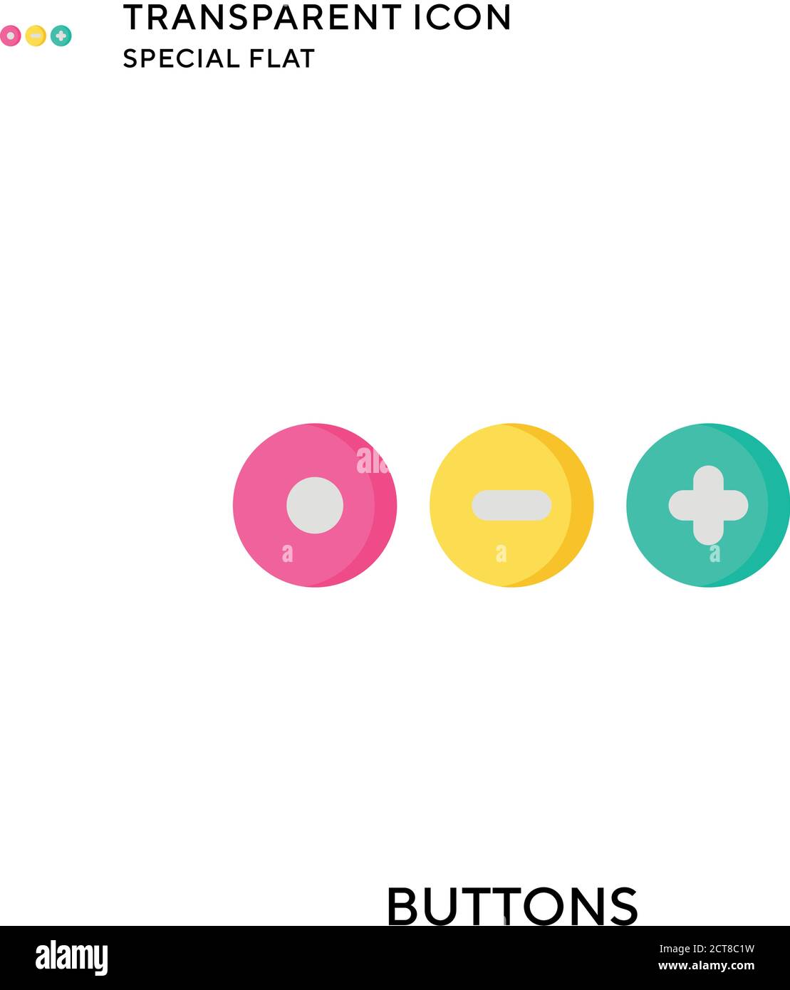 Buttons vector icon. Flat style illustration. EPS 10 vector Stock ...