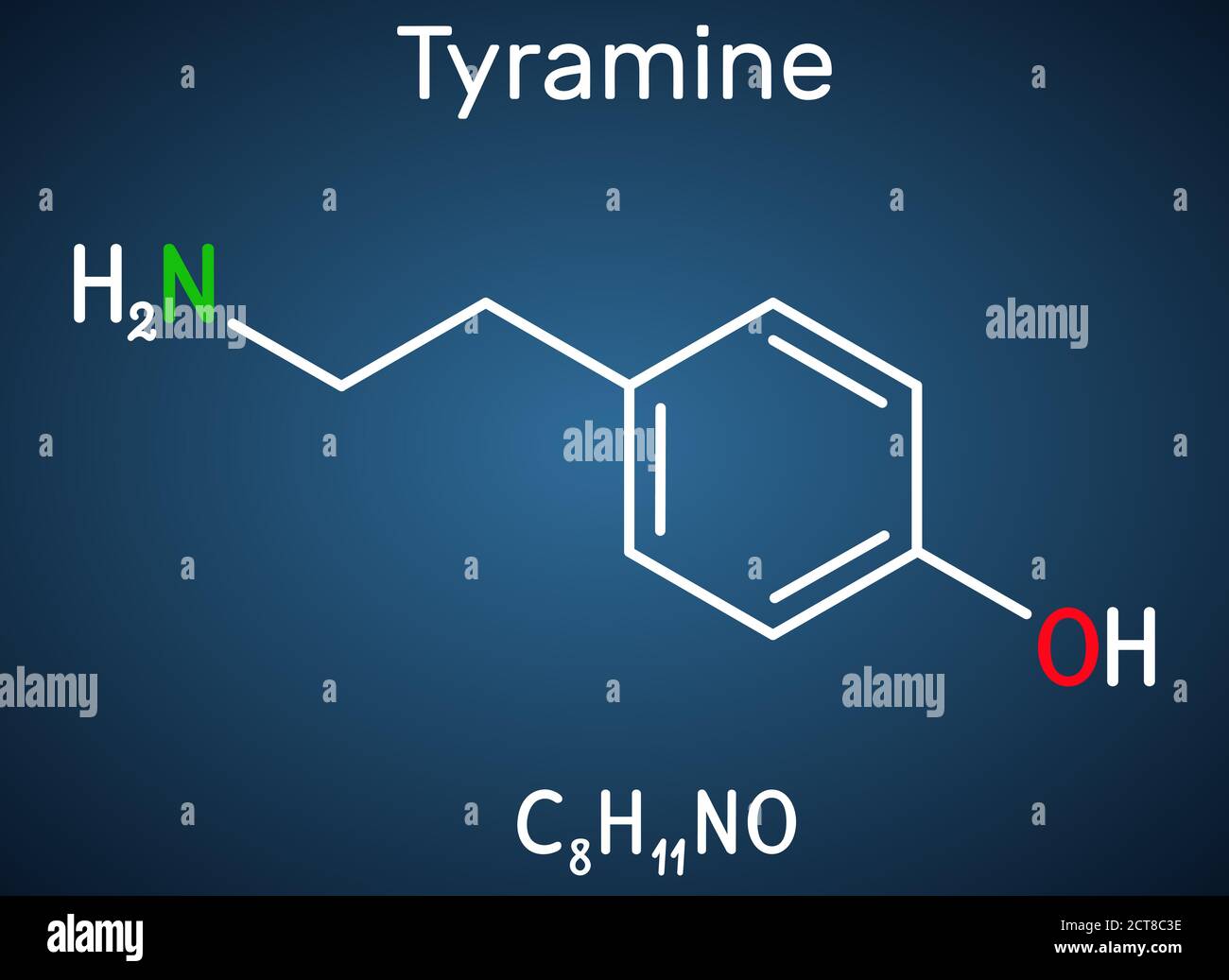 Tyramine Tyramin Molecule It Is Monoamine Compound Derived From Tyrosine Structural Chemical Formula On The Dark Blue Background Vector Illustrati Stock Vector Image Art Alamy Tyramine Tyramin Molecule It Is Monoamine Compound Derived From Tyrosine Structural Chemical Formula On The Dark Blue Background Vector Illustrati Stock Vector Image Art Alamy