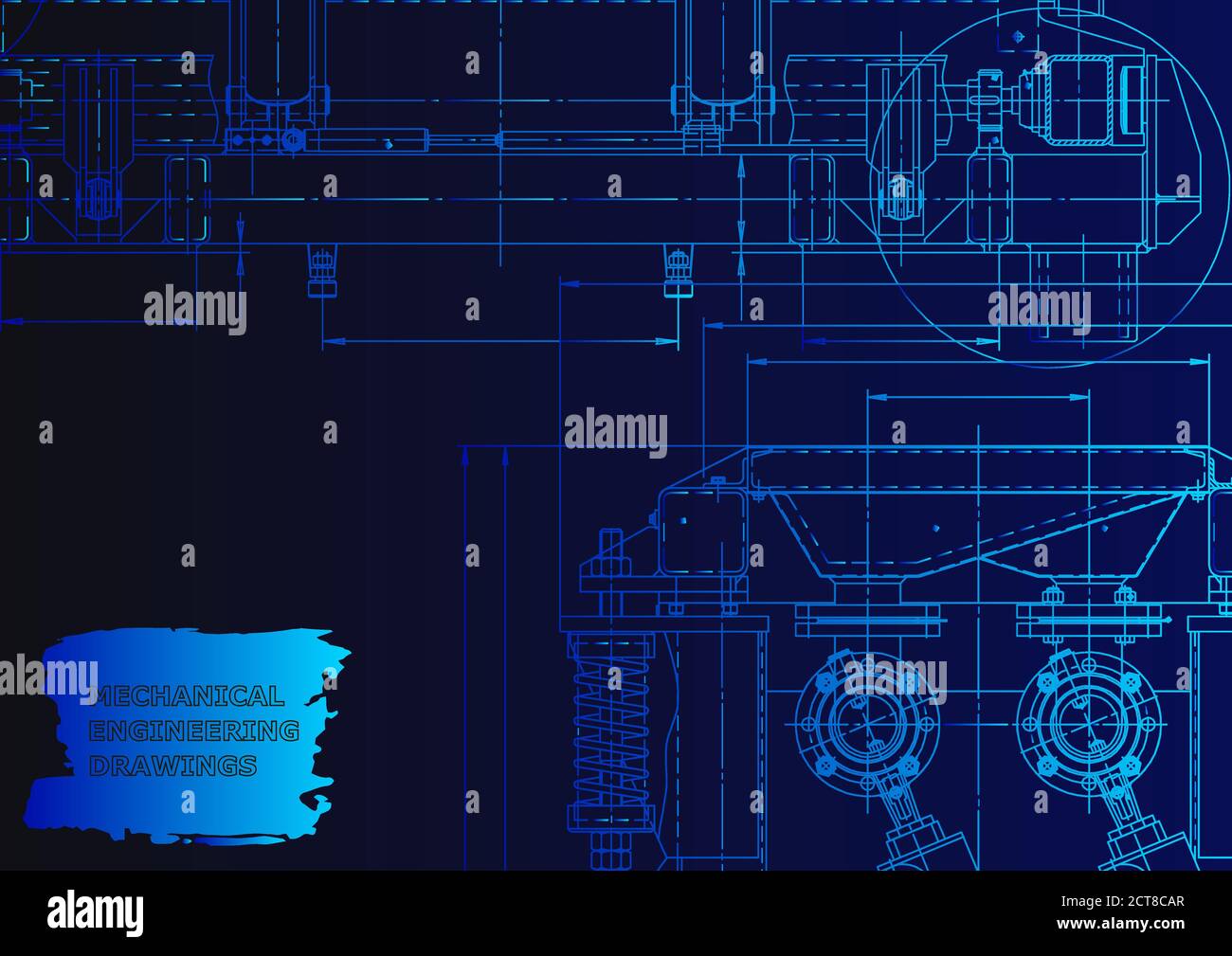 Machine Design Colour Abstract Technical abstract background. Vector drawing. Mechanical instrument ...
