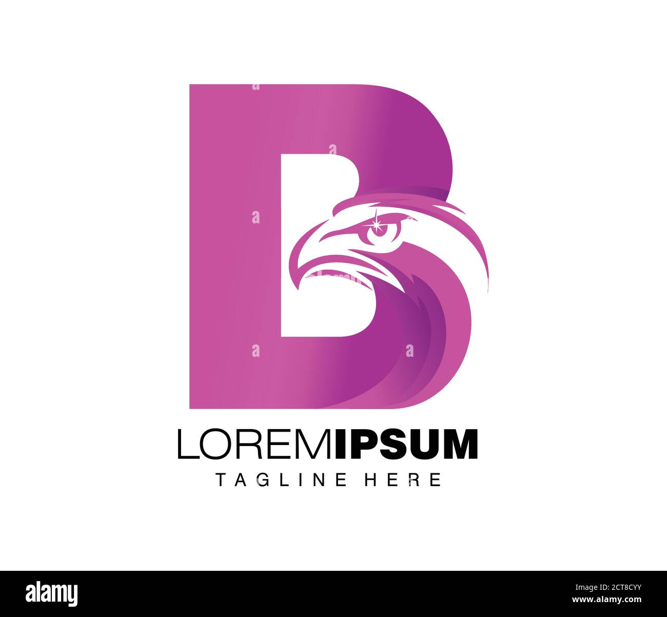 A vector Illustration of Eagle Initial monogram for letter B Stock ...