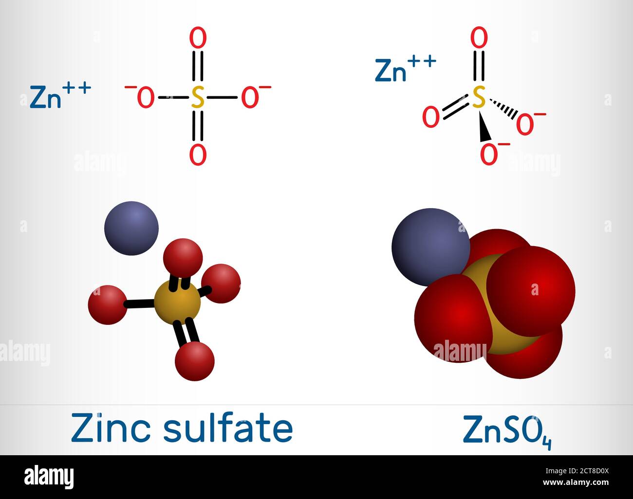 Zinc sulfate, ZnSO4, white vitriol molecule. It is used as dietary