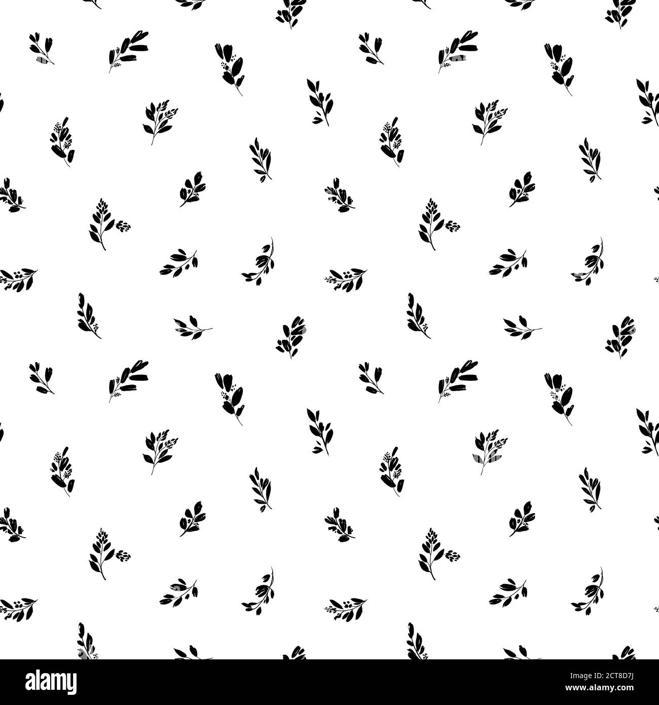 Leaves and branches vector seamless pattern Stock Vector Image & Art ...