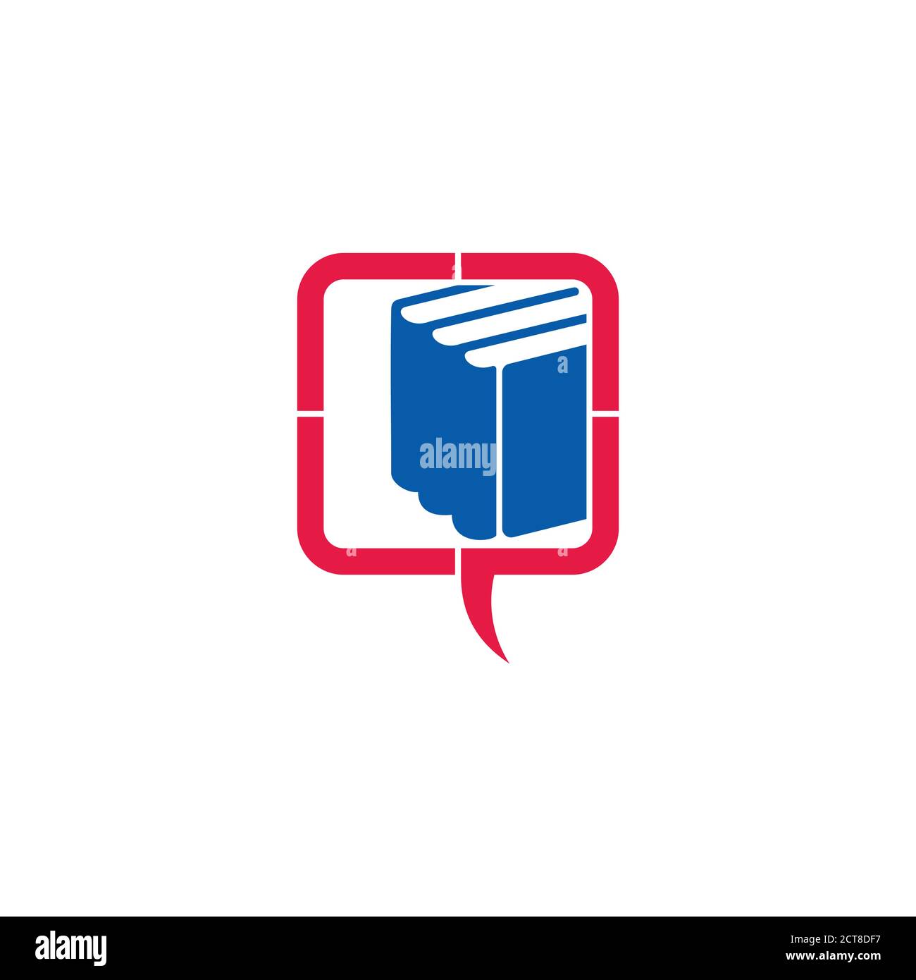 circle education process bubble talk book symbol logo vector Stock Vector
