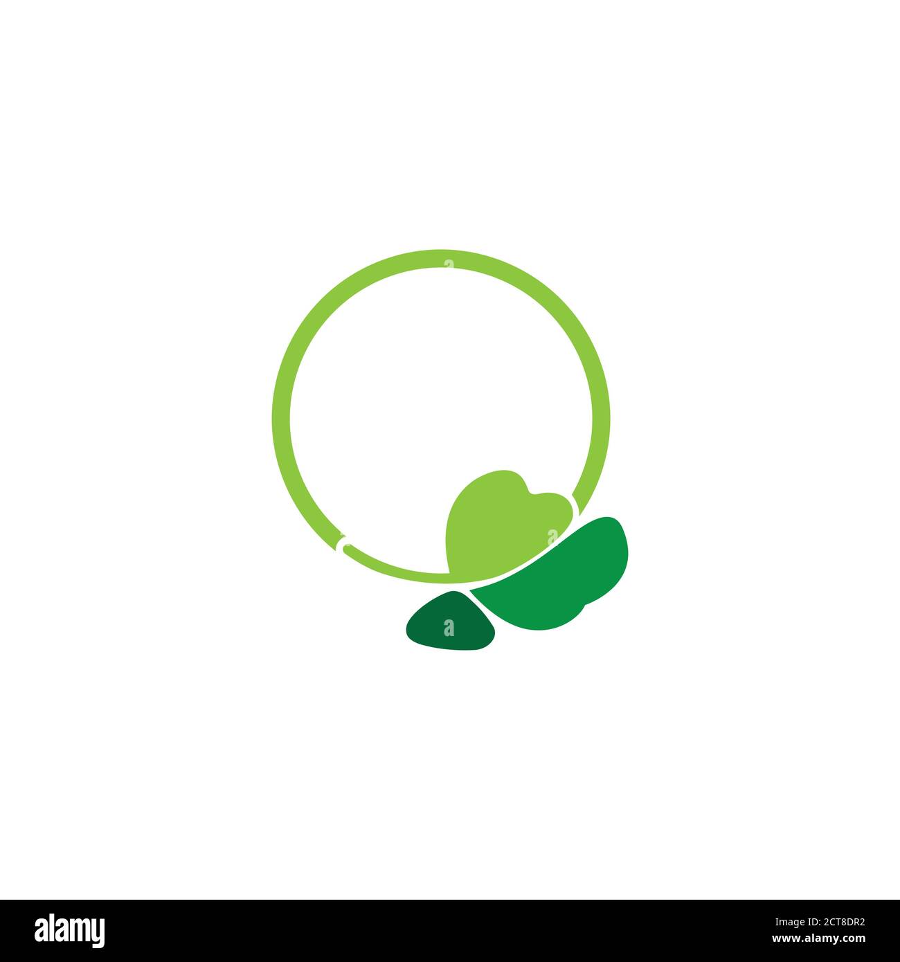 simple circle leaf parsley design logo vector Stock Vector