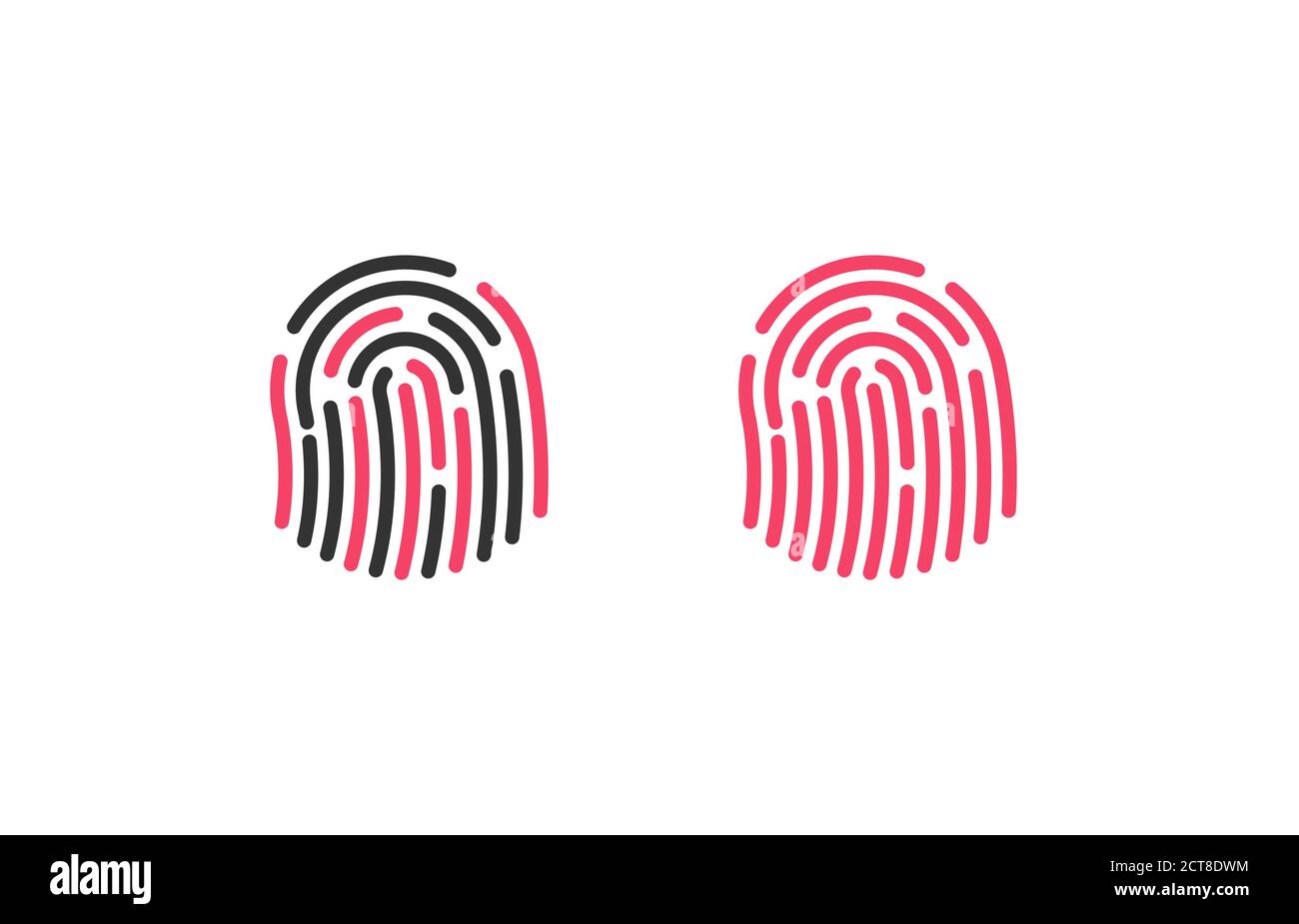 Vector high quality fingerprint line icon isolated on white background. Security access concept. Stock Vector