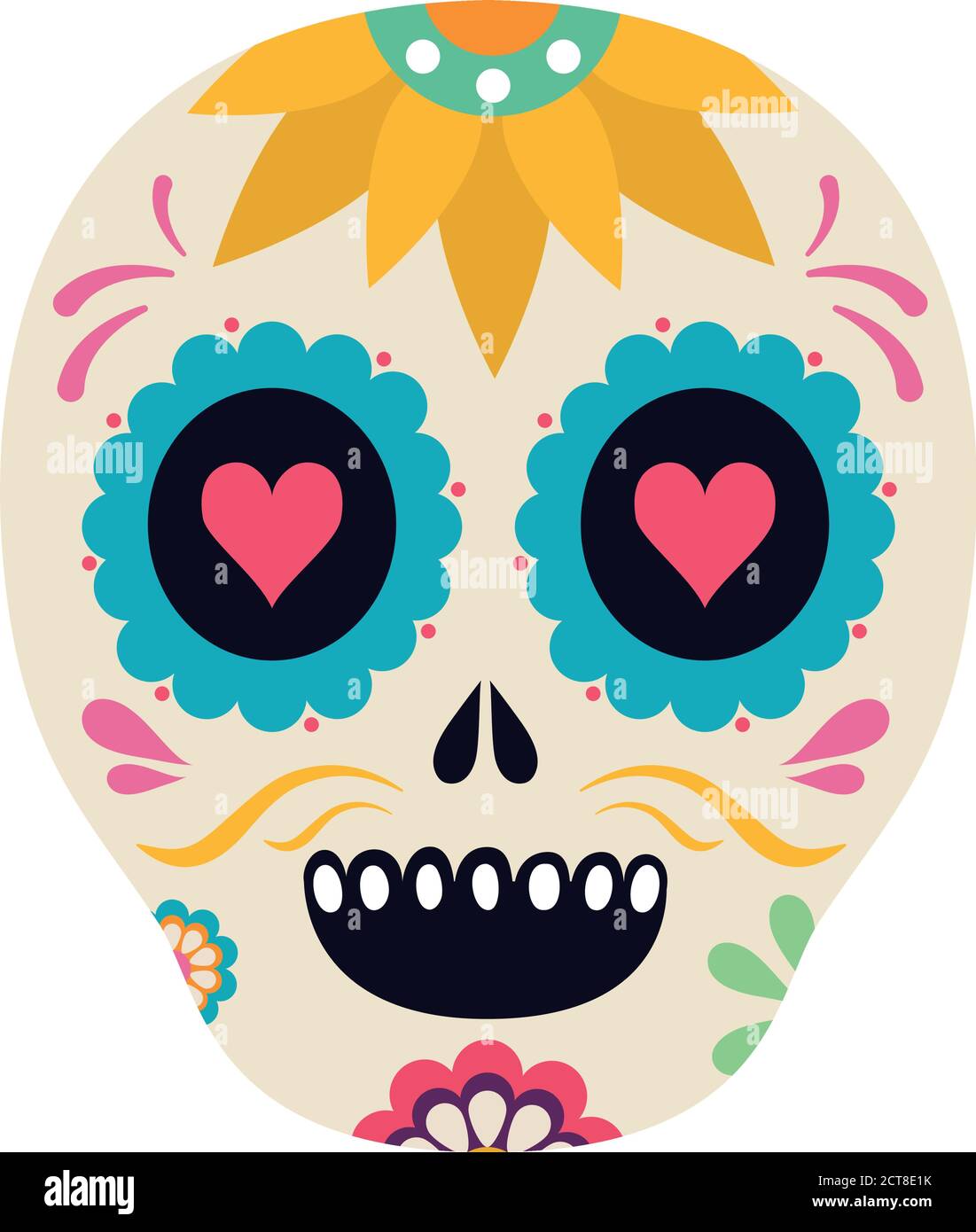 Isolated mexican skull vector design Stock Vector Image & Art - Alamy