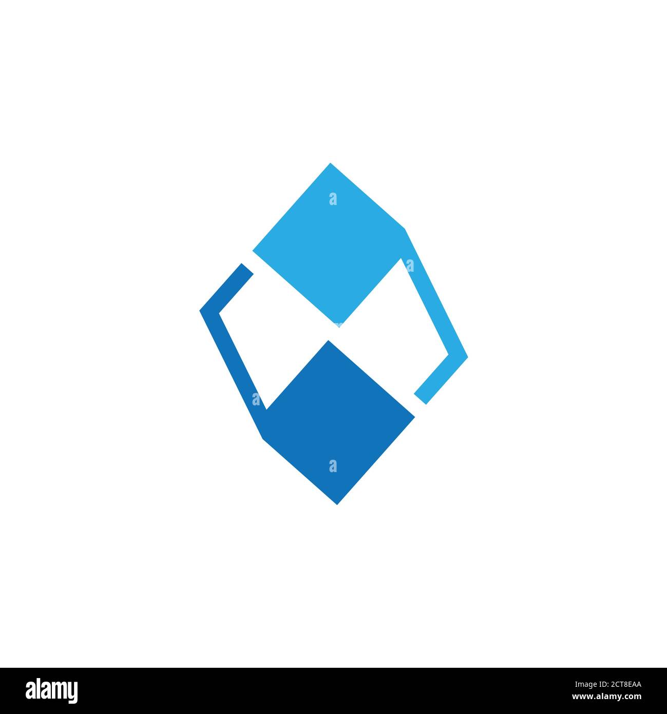 abstract blue diamond linked geometric logo Stock Vector Image & Art ...
