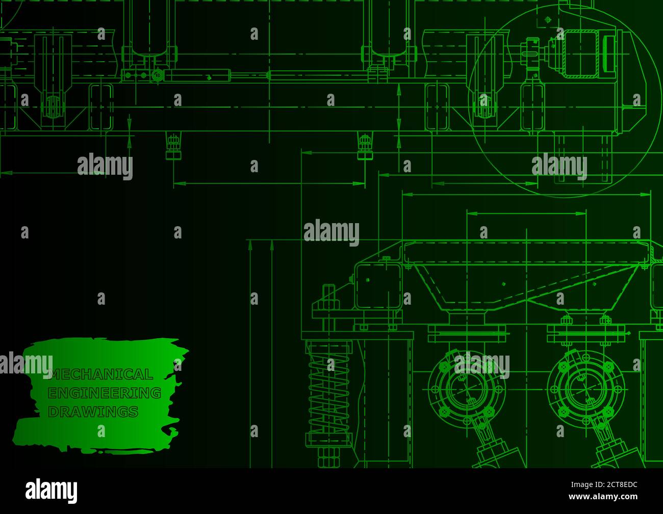 Technical abstract background. Vector drawing. Mechanical instrument ...
