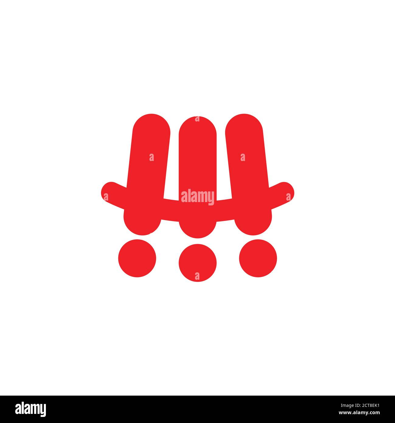 abstract letter w exclamation design logo vector Stock Vector
