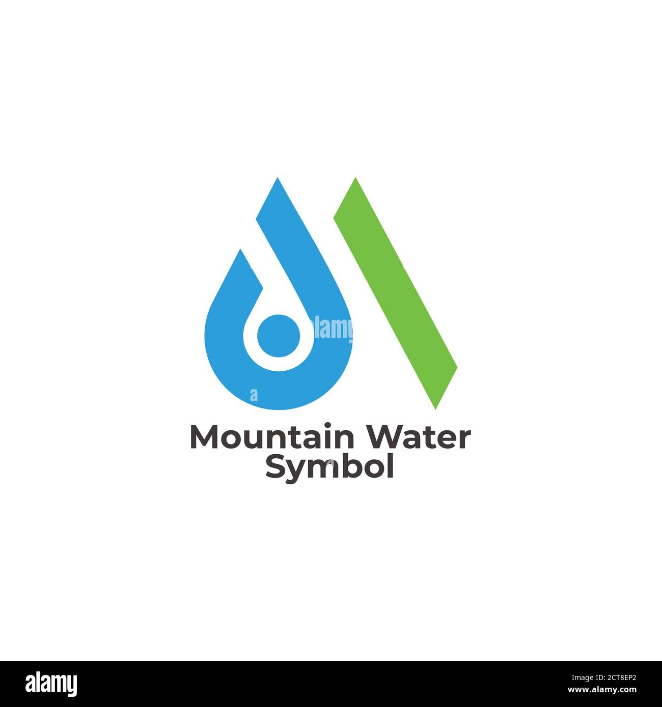 letter m natural drop water mountain symbol logo vector Stock Vector ...