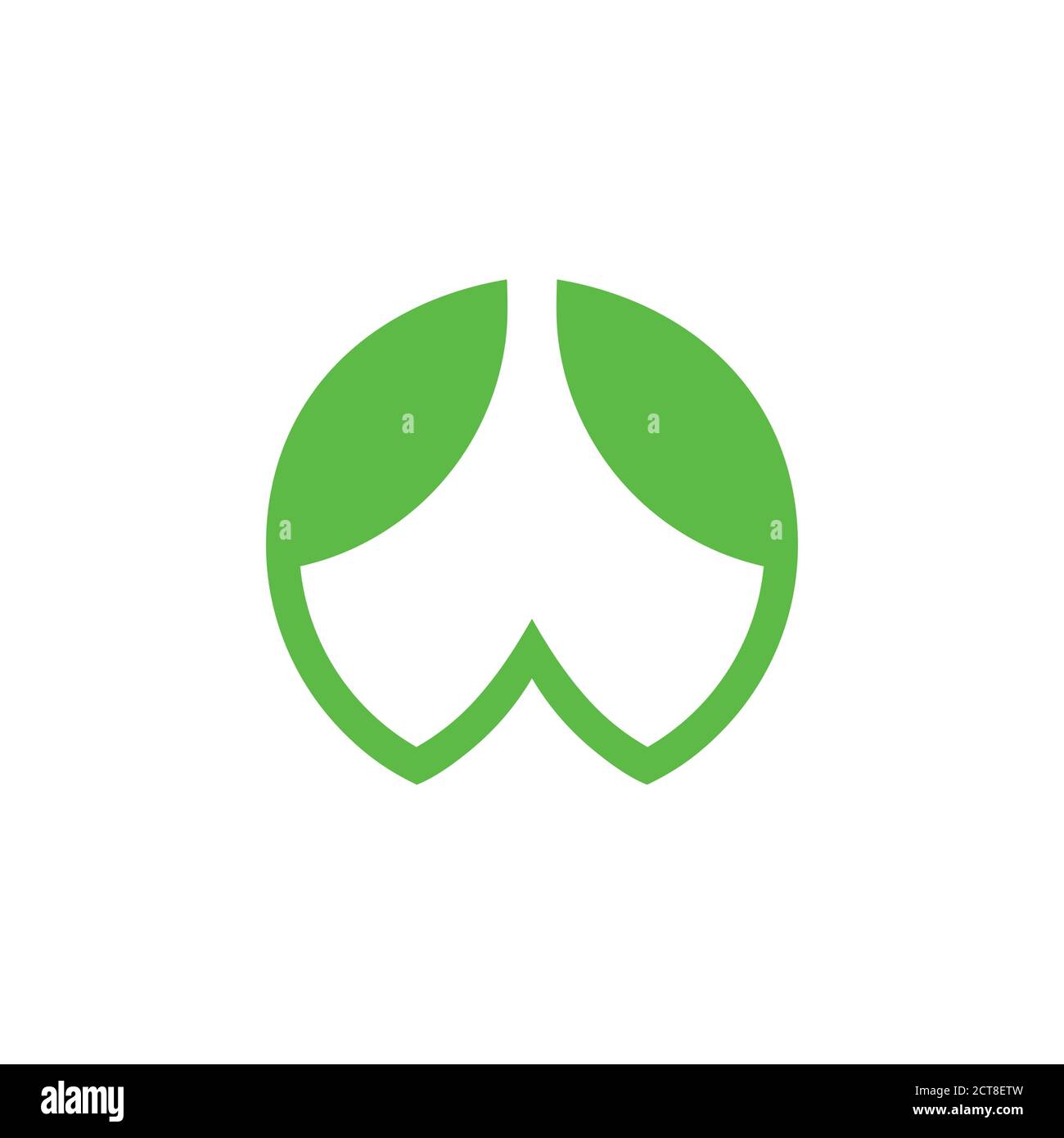 letter w green leaf geometric logo vector Stock Vector Image & Art - Alamy